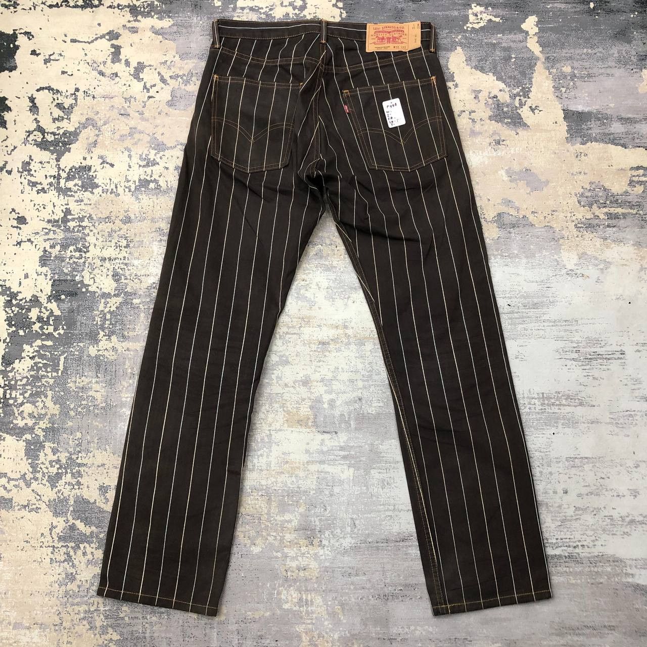 P448 VTG LEVI'S STRIPPED SKINNY JEANS