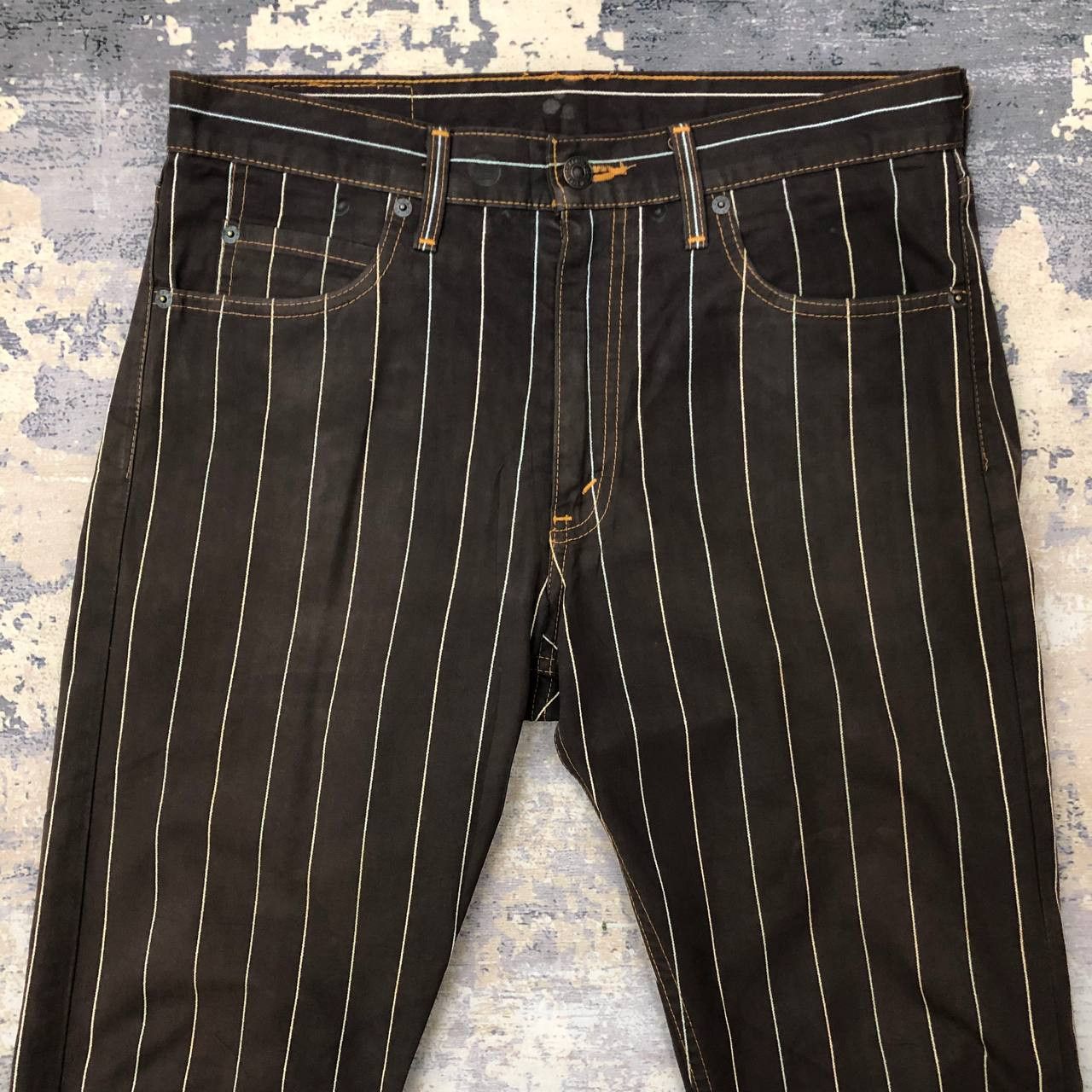 Levi's P448 VTG LEVI'S STRIPPED SKINNY JEANS Size US 33 - 3 Thumbnail