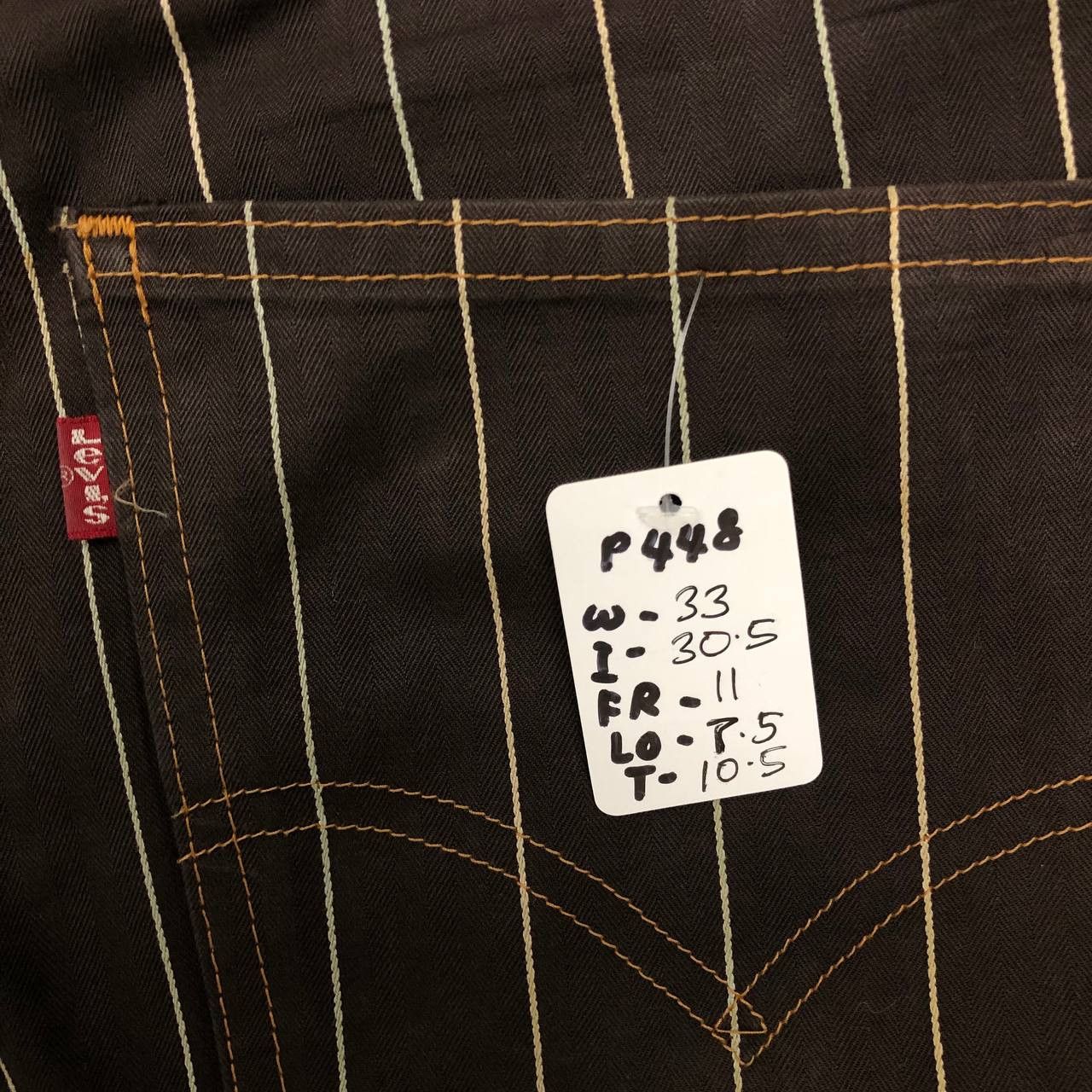 Levi's P448 VTG LEVI'S STRIPPED SKINNY JEANS Size US 33 - 9 Thumbnail