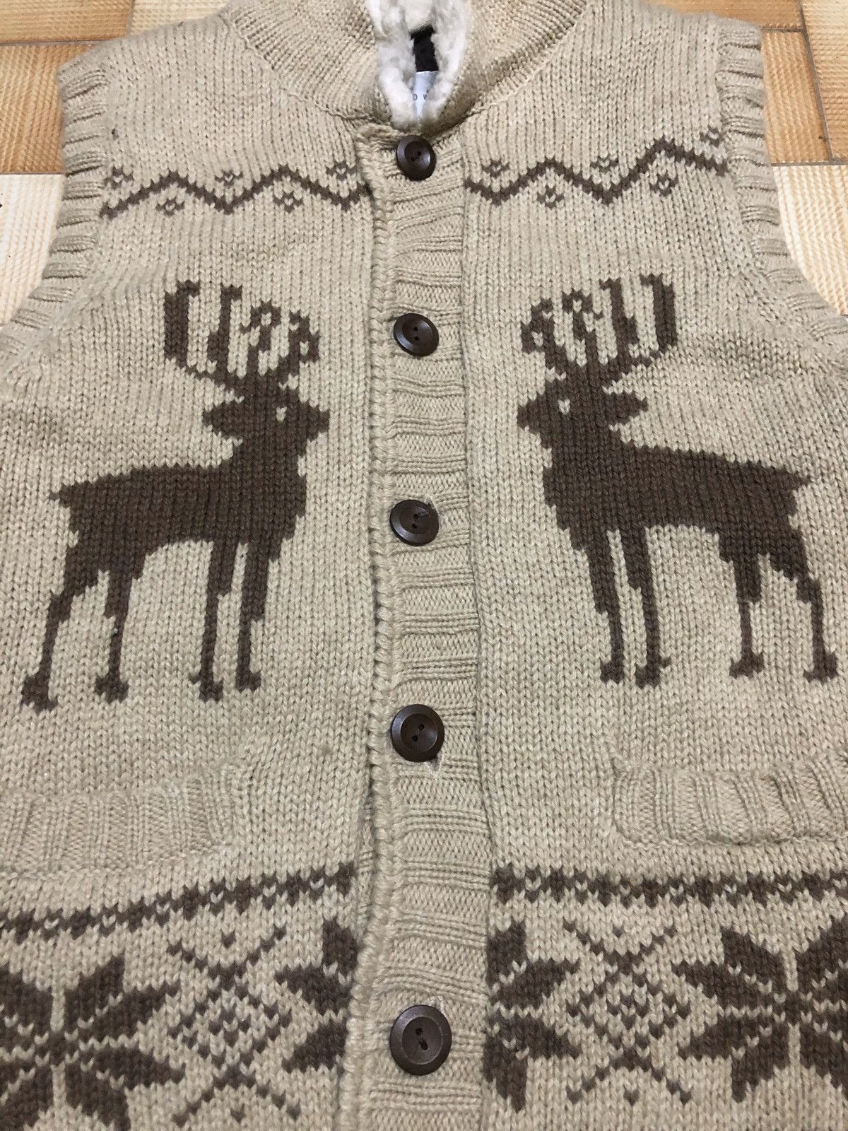 Japanese Brand Vintage Knitwear Vest Outdoor Winter Style Size US M / EU 48-50 / 2 - 7 Thumbnail