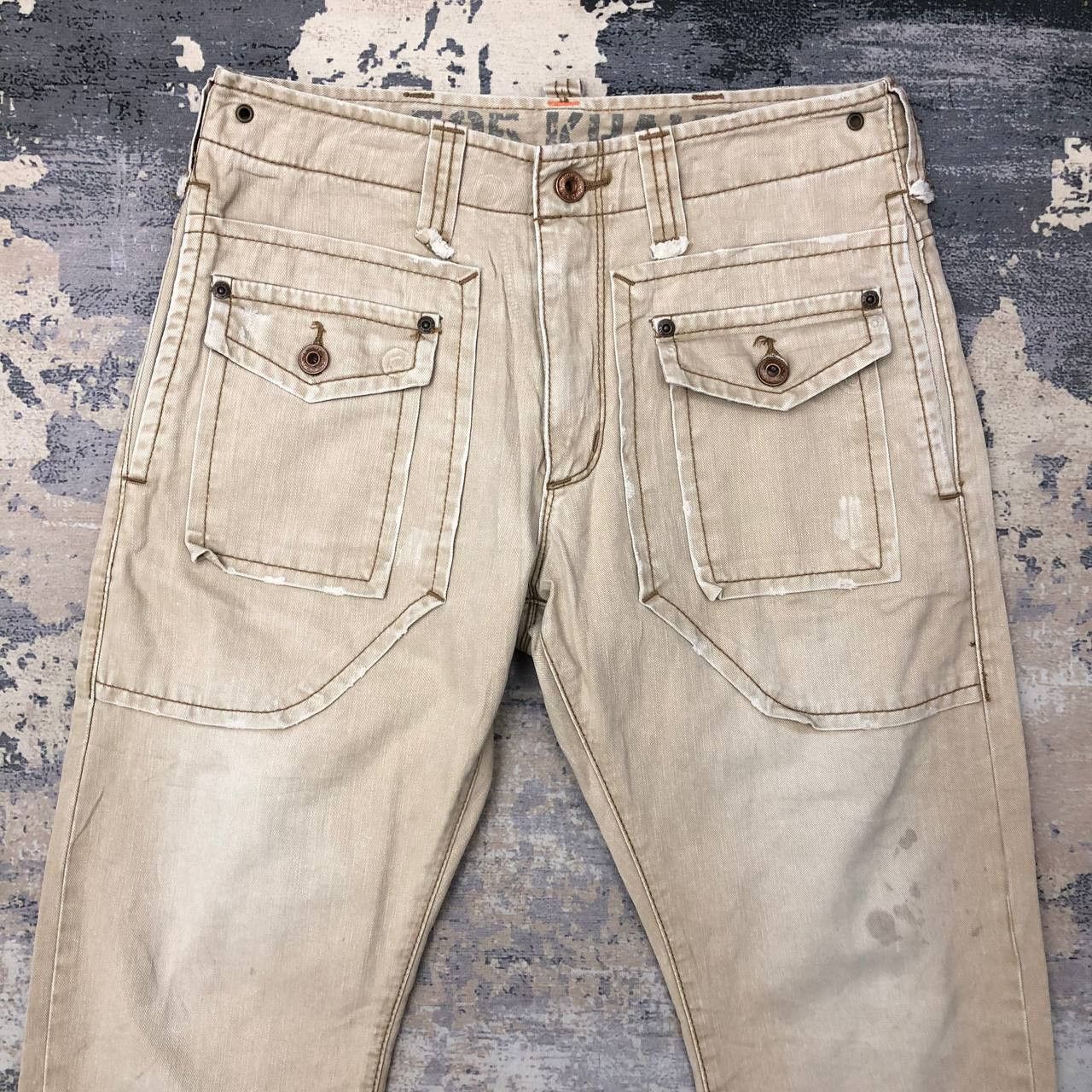 Edwin P434 EDWIN TYPE 505 KHAKI SKINNY BAKER PANTS Size US 30 / EU 46 - 3 Thumbnail