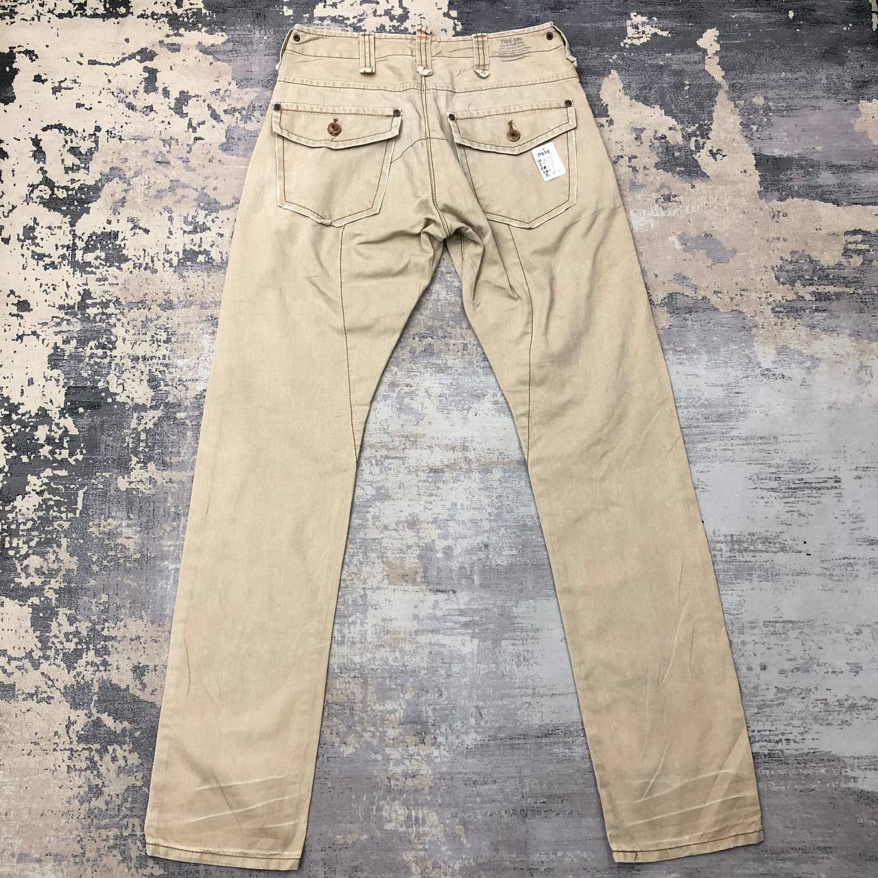 Edwin P434 EDWIN TYPE 505 KHAKI SKINNY BAKER PANTS Size US 30 / EU 46 - 2 Thumbnail