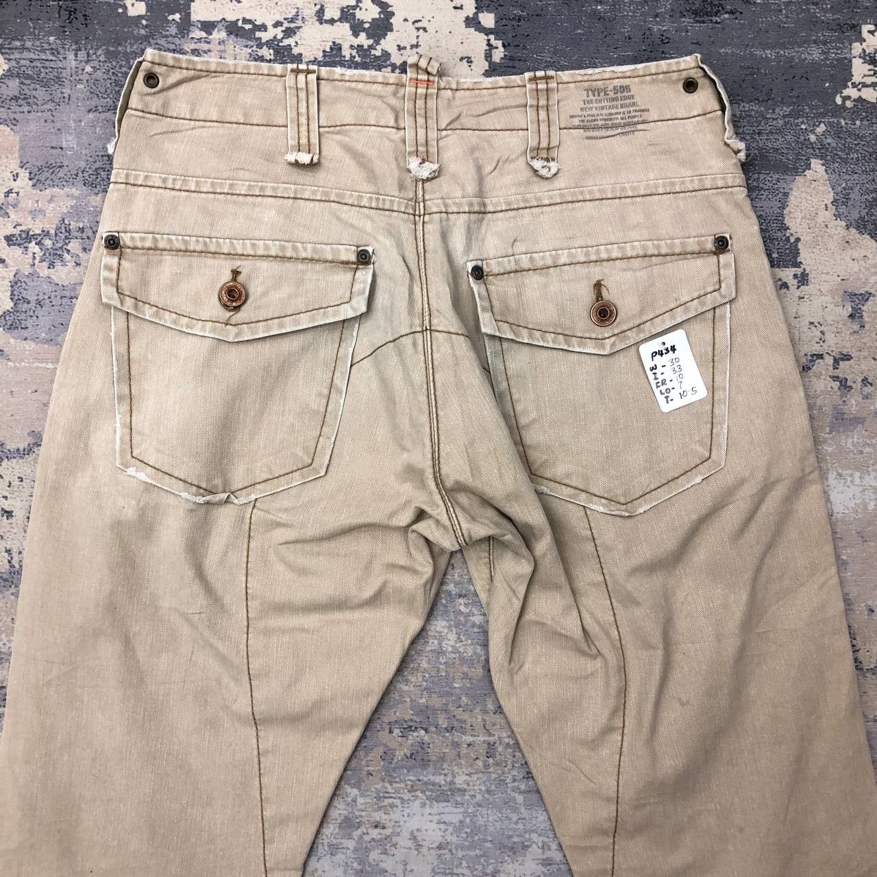 Edwin P434 EDWIN TYPE 505 KHAKI SKINNY BAKER PANTS Size US 30 / EU 46 - 4 Thumbnail