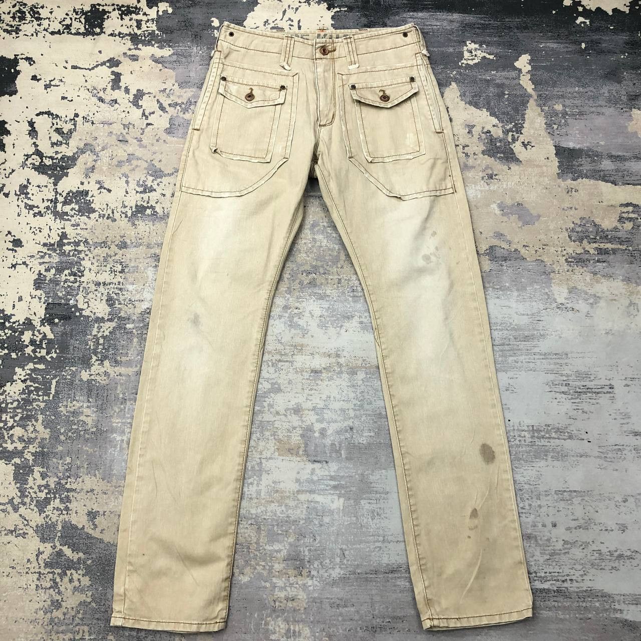 Edwin P434 EDWIN TYPE 505 KHAKI SKINNY BAKER PANTS Size US 30 / EU 46 - 1 Thumbnail