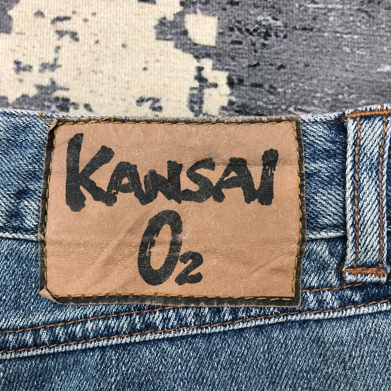 Kansai Yamamoto P402 KANSAI O2 FLARED JAPAN DENIM Size US 31 - 5 Thumbnail
