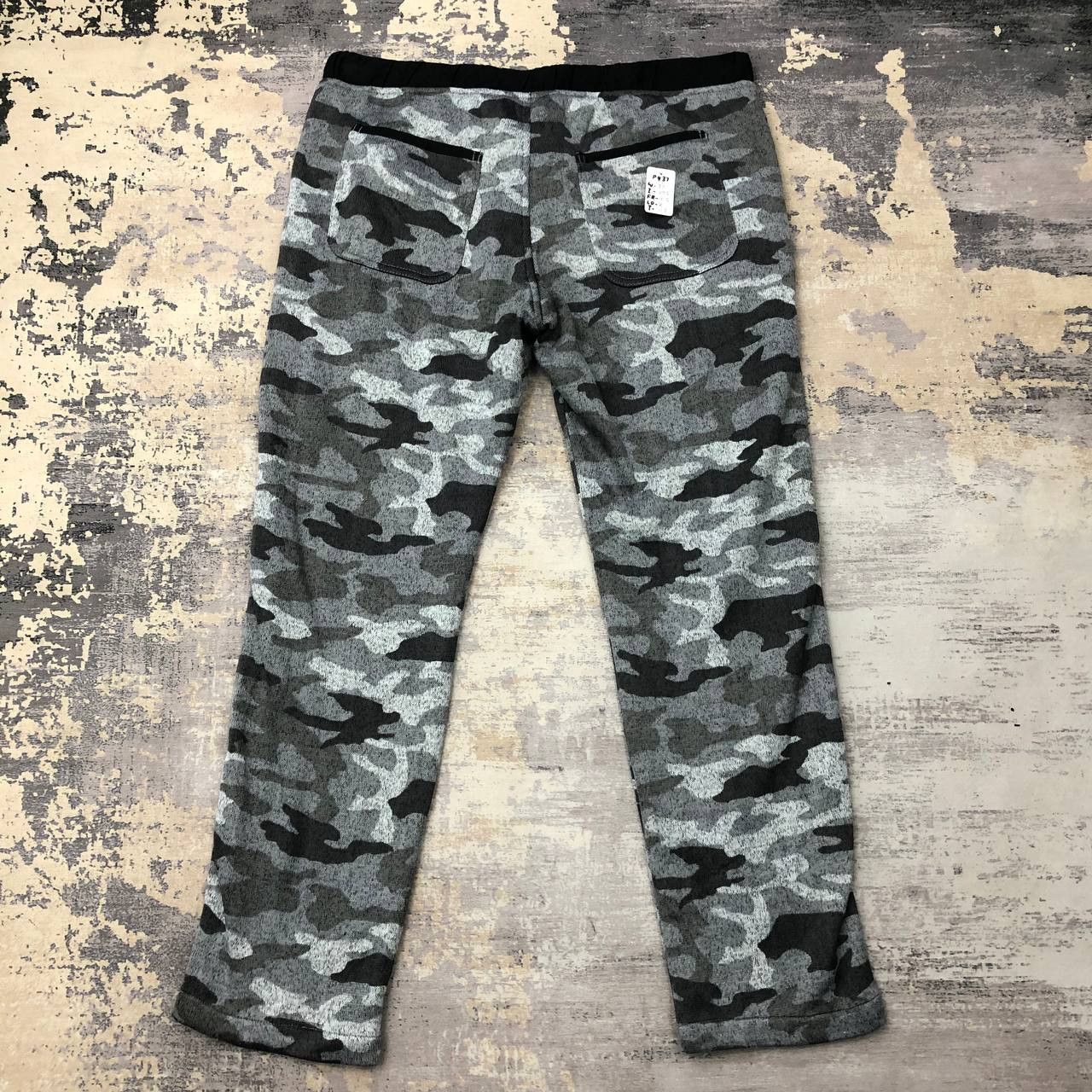Japanese Brand P437 JAPAN BACK NUMBER CAMO SWEATPANTS Size US 37 - 2 Thumbnail
