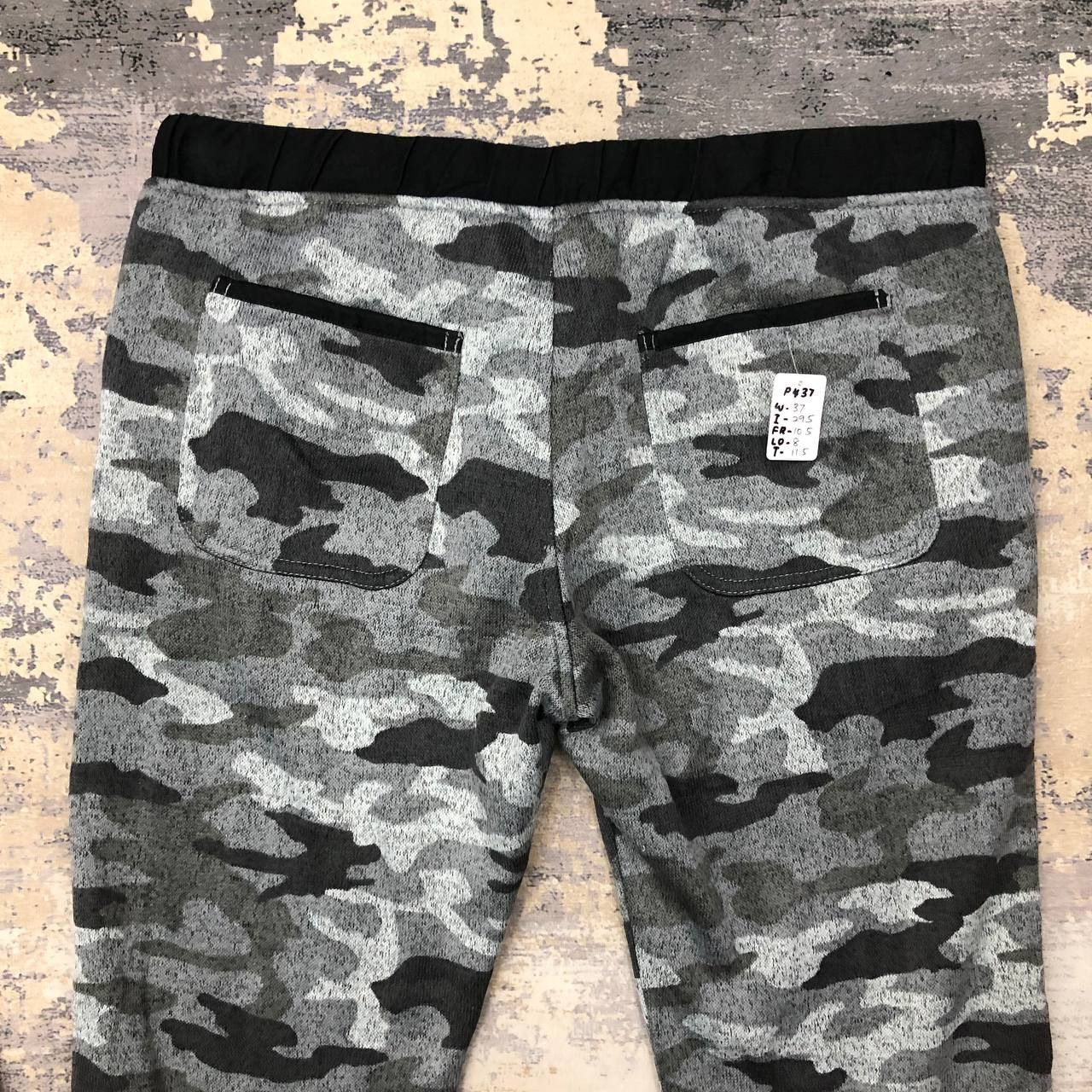Japanese Brand P437 JAPAN BACK NUMBER CAMO SWEATPANTS Size US 37 - 4 Thumbnail