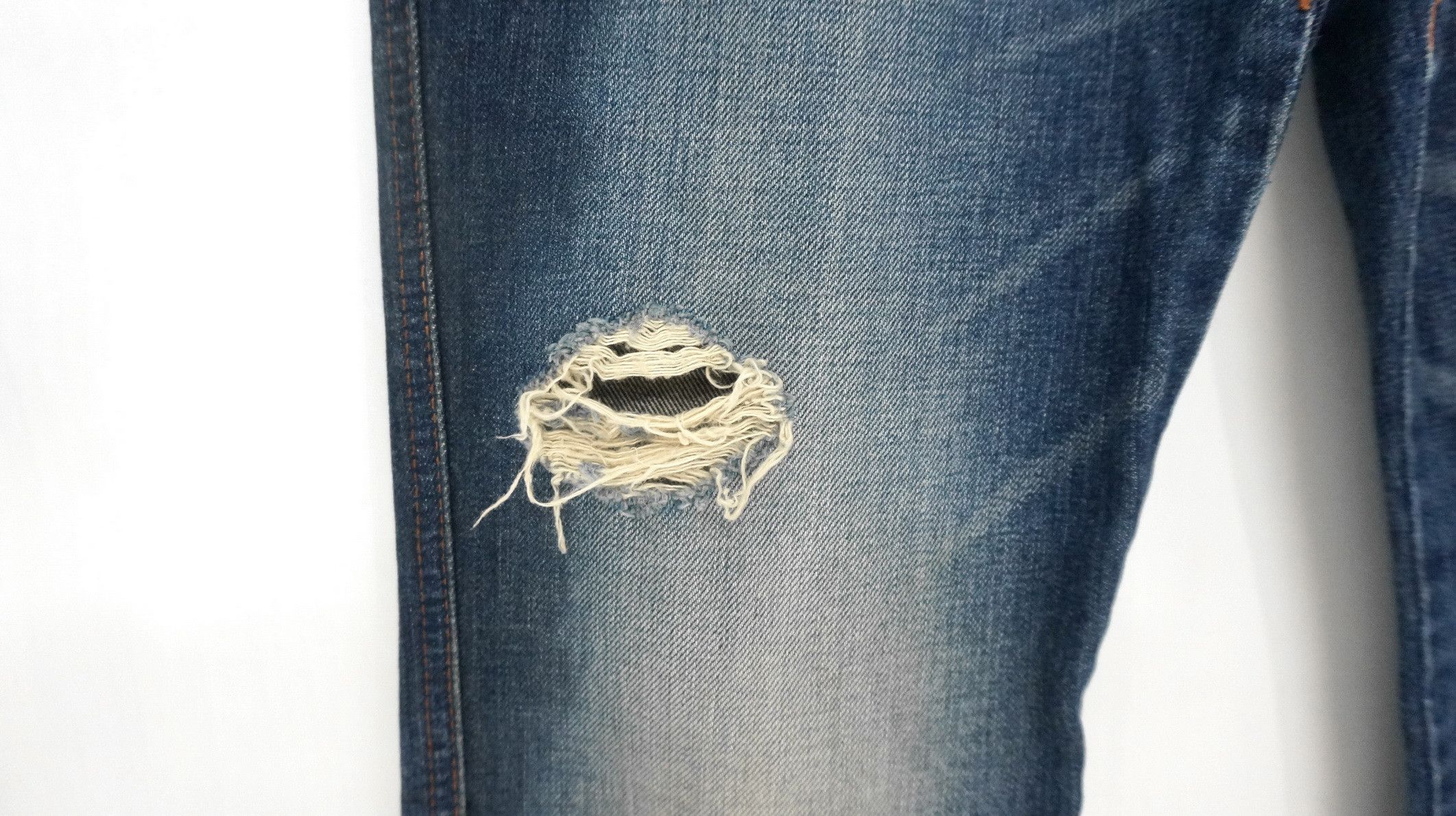 Obelisk Fire Rare! OBELISK Japan Lowrise Distressed Flared Jeans Size US 30 / EU 46 - 8 Thumbnail