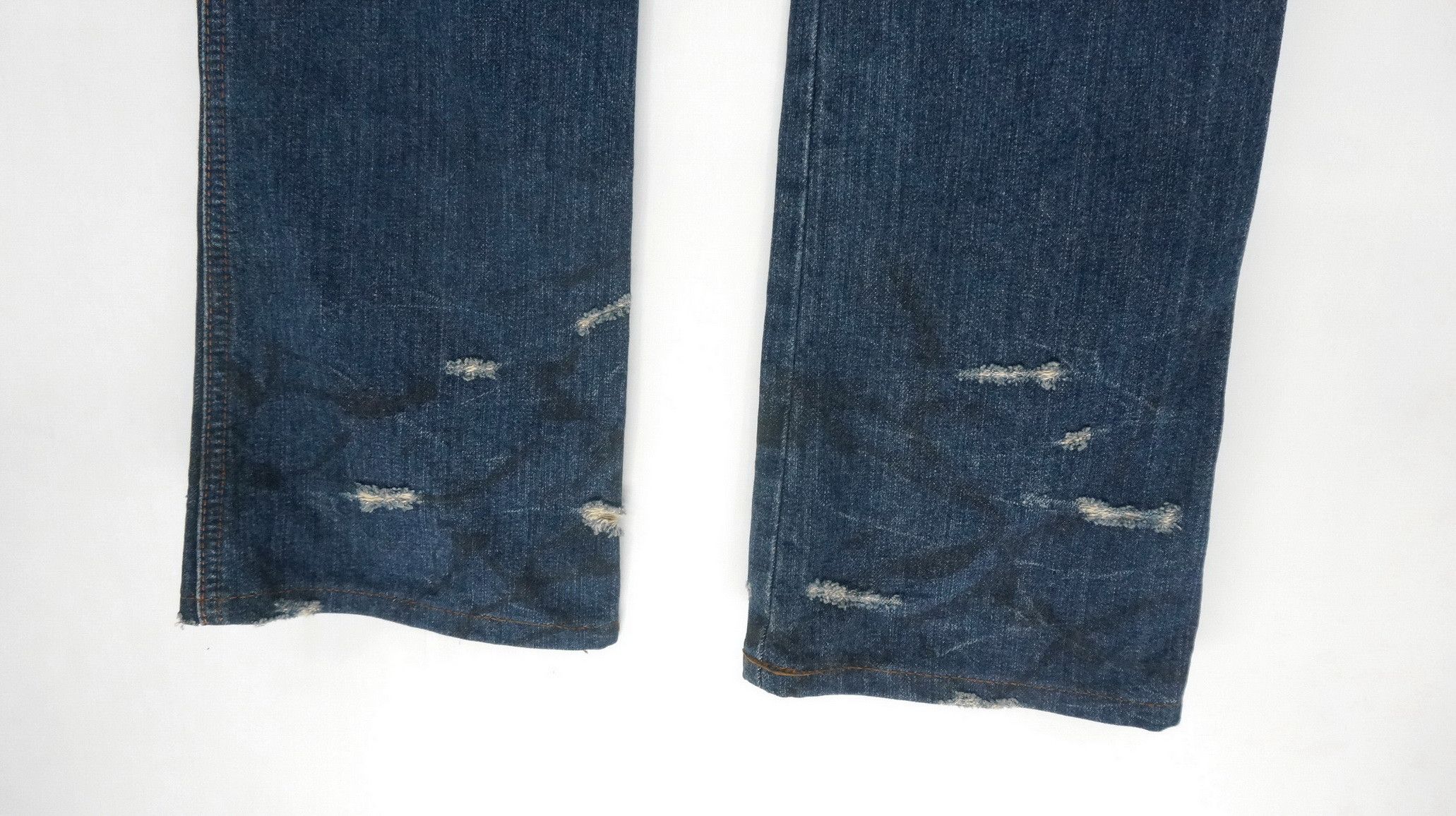 Obelisk Fire Rare! OBELISK Japan Lowrise Distressed Flared Jeans Size US 30 / EU 46 - 13 Thumbnail
