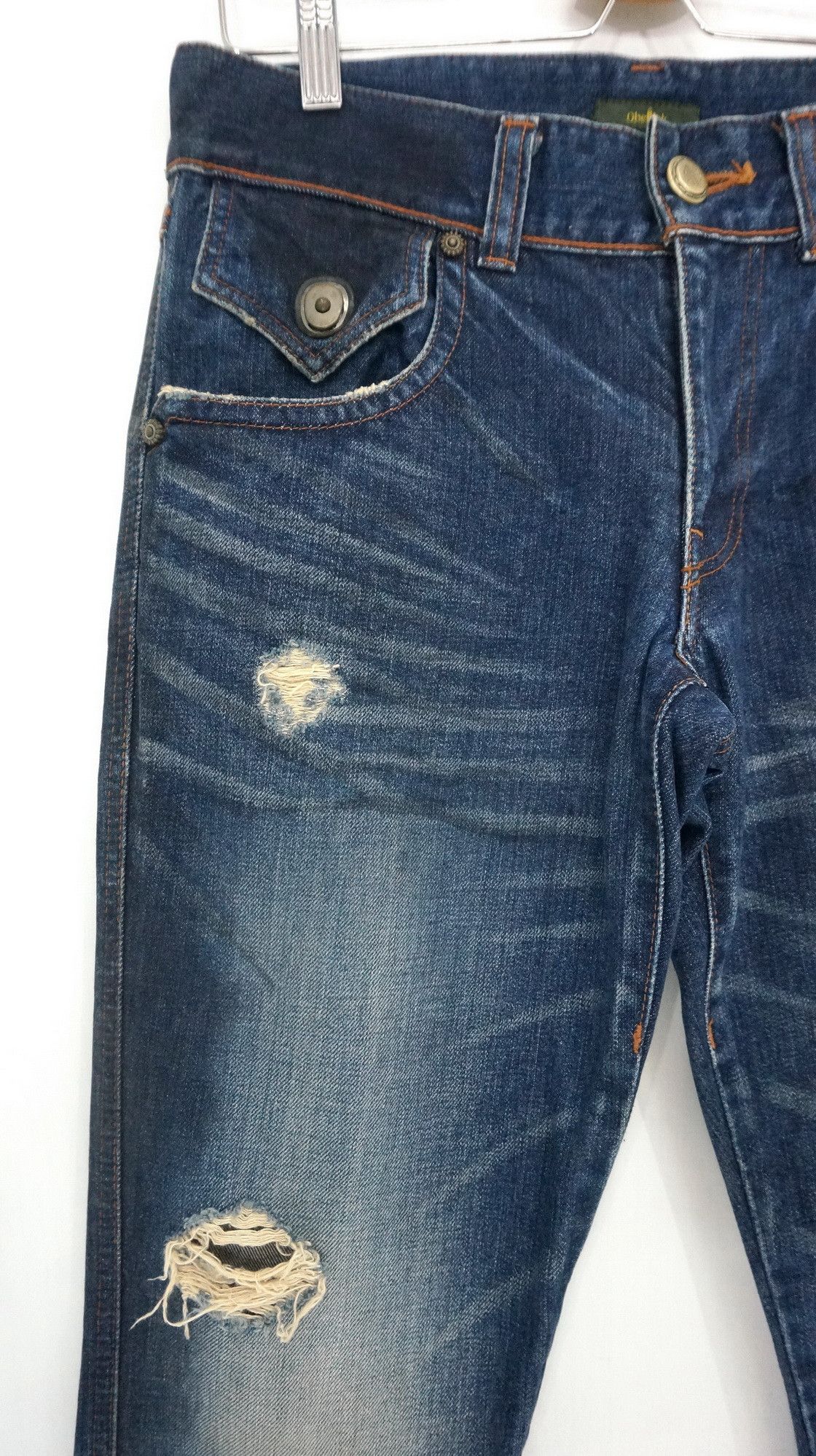 Obelisk Fire Rare! OBELISK Japan Lowrise Distressed Flared Jeans Size US 30 / EU 46 - 5 Thumbnail