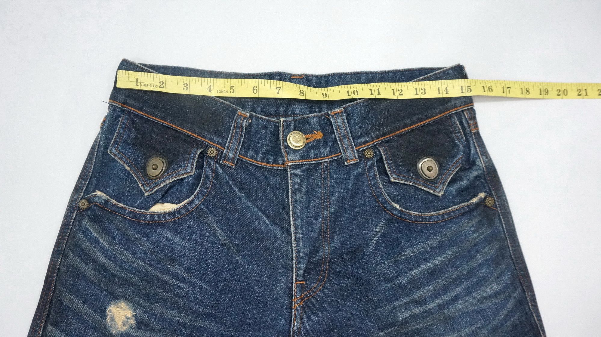 Obelisk Fire Rare! OBELISK Japan Lowrise Distressed Flared Jeans Size US 30 / EU 46 - 16 Thumbnail