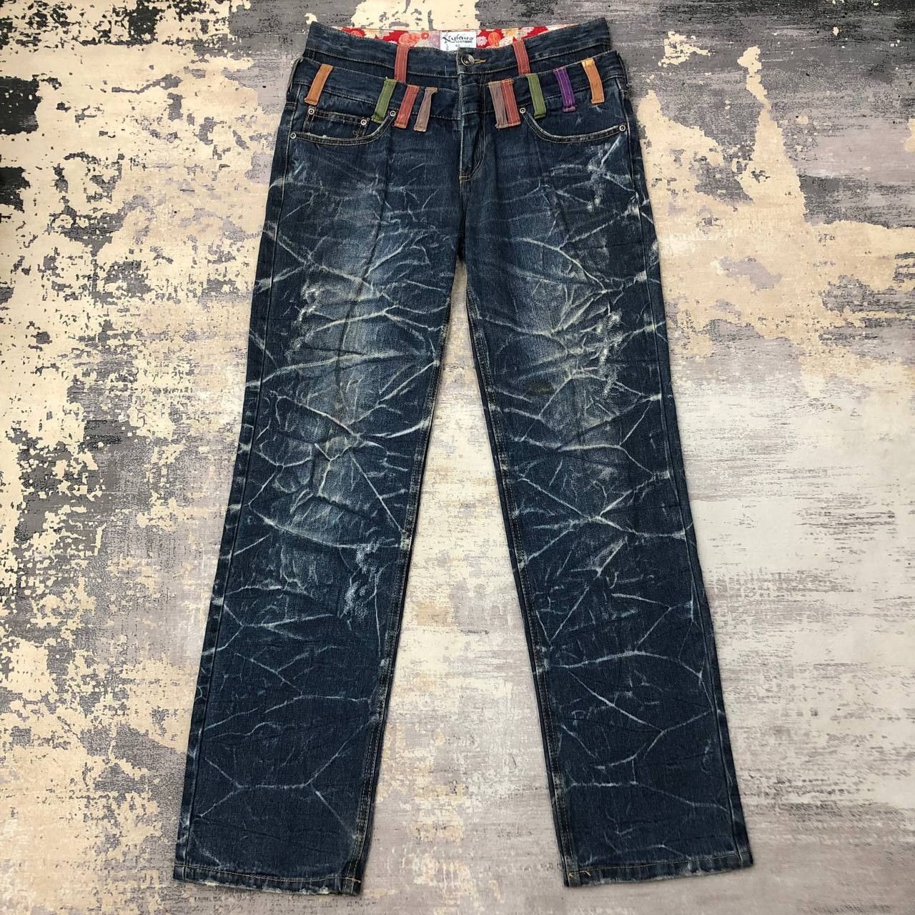 Japanese Brand P405 NYLAUS CLOTHING JAPAN DOUBLE WAIST JEANS Size US 32 / EU 48 - 2 Thumbnail