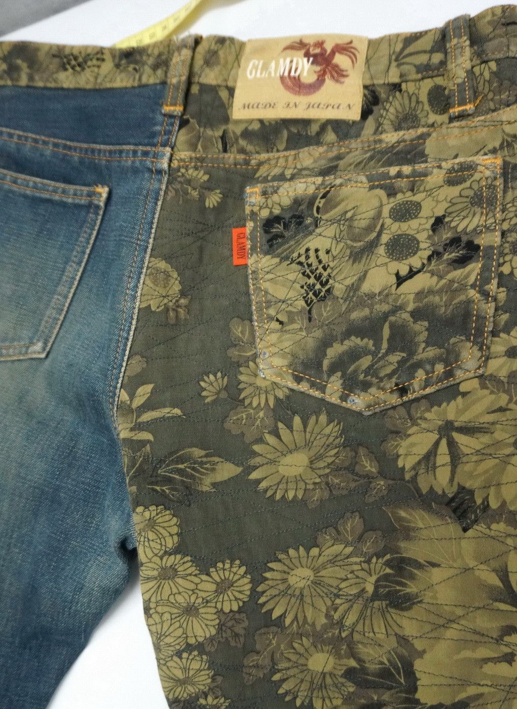 Japanese Brand Rare Vtg 🔥 Japan GLAMDY Shortrise Quilted Slim Worn Denim Size US 30 / EU 46 - 22 Thumbnail