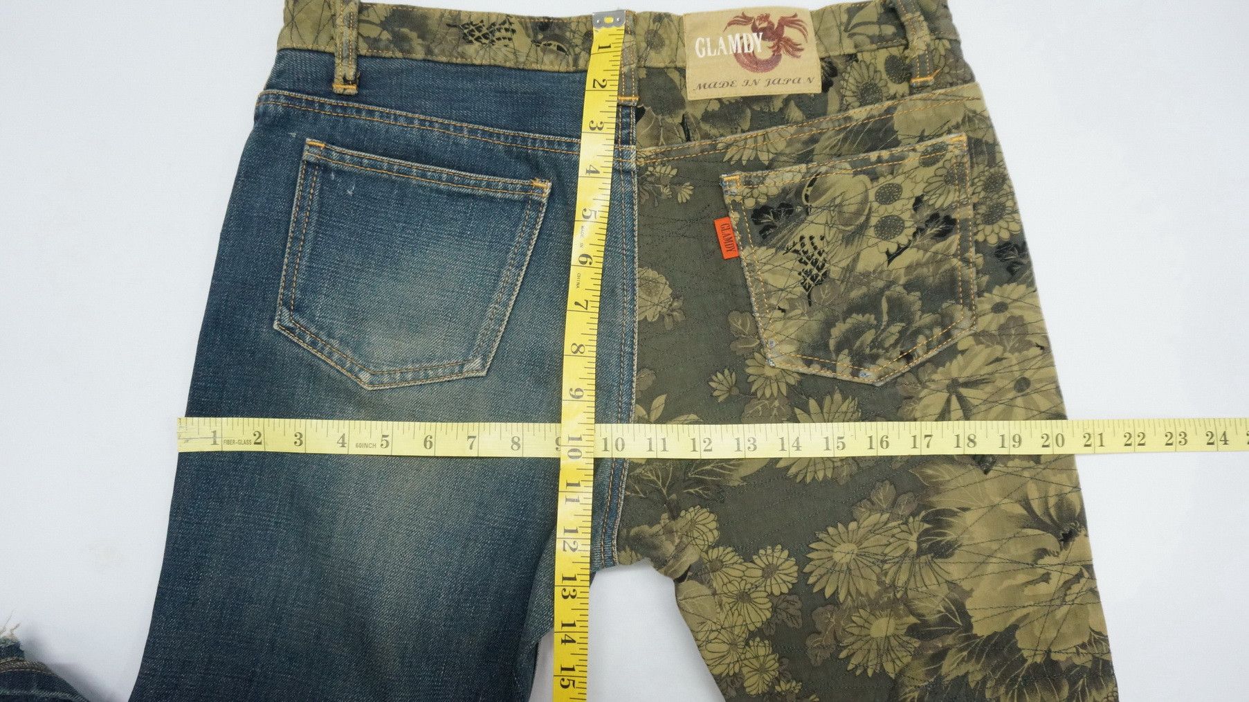 Japanese Brand Rare Vtg 🔥 Japan GLAMDY Shortrise Quilted Slim Worn Denim Size US 30 / EU 46 - 15 Thumbnail