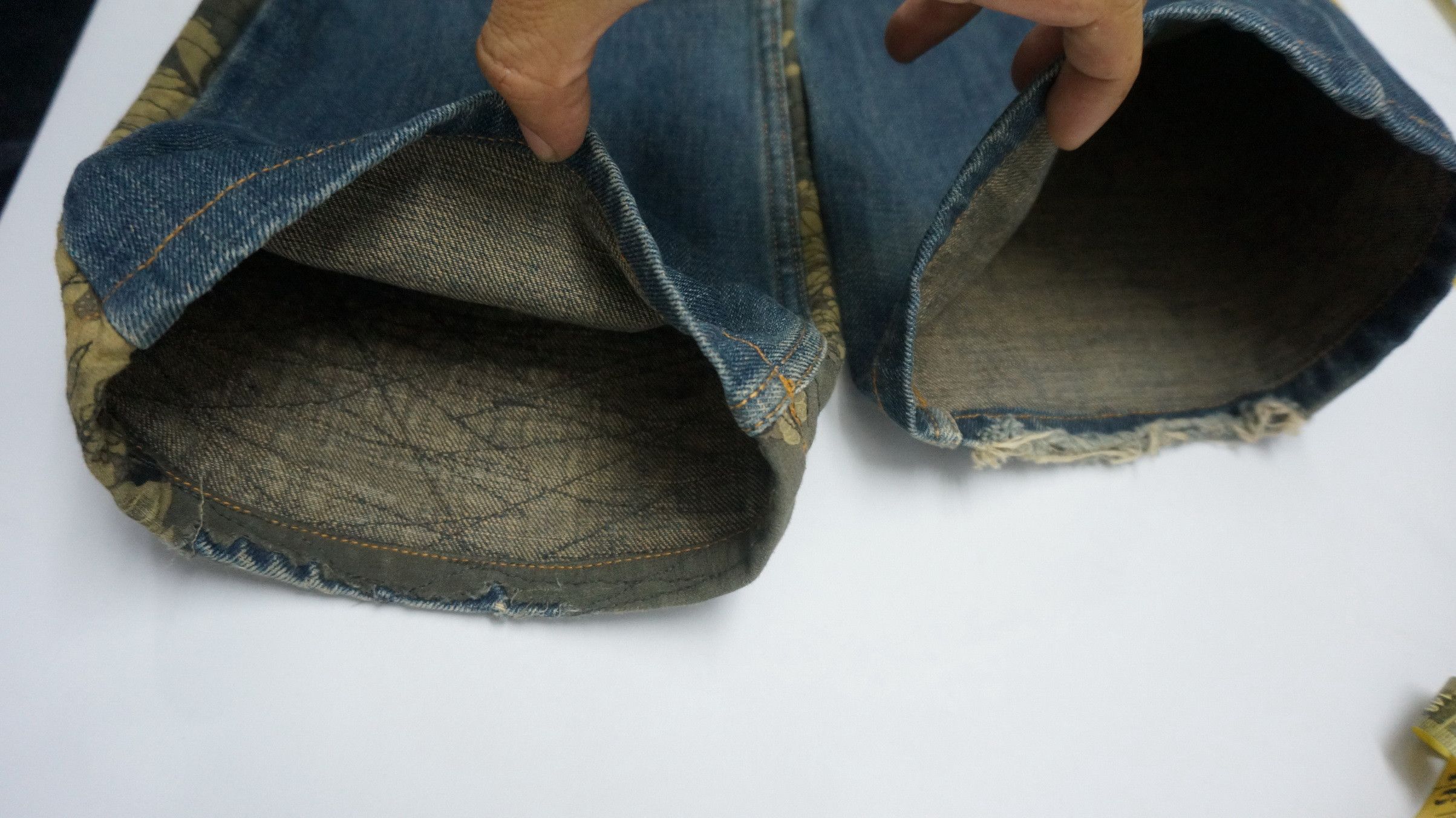 Japanese Brand Rare Vtg 🔥 Japan GLAMDY Shortrise Quilted Slim Worn Denim Size US 30 / EU 46 - 19 Thumbnail