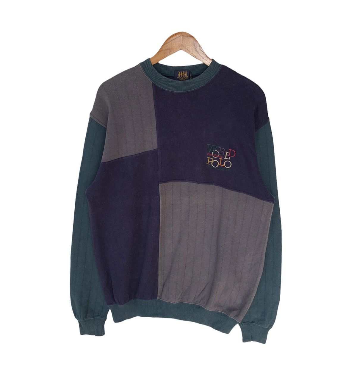 Vintage World Polo Sweatshirt Multicolour Embroidery Logo