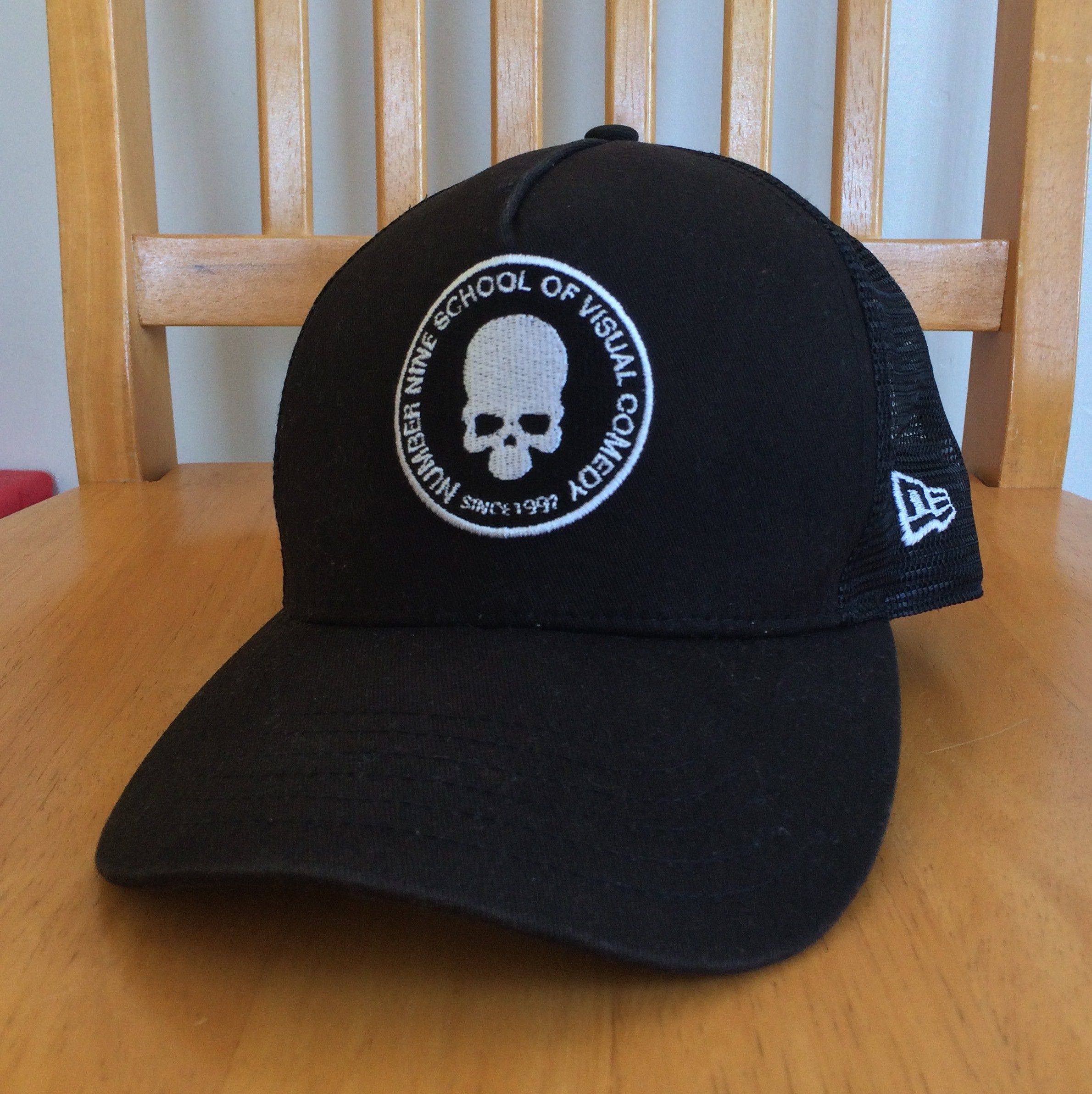NUMBER(N)INE × NEW ERA CAP SKULL New Era × Number (N)ine Number (N)ine Skull Logo Trucker Hat | Grailed