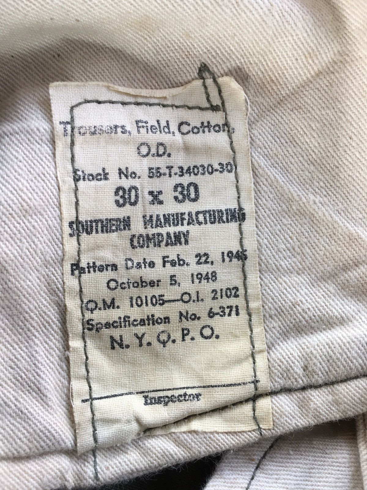 Vintage Vintage WWII Trousers Pants 1948 Issue Size US 30 / EU 46 - 8 Thumbnail
