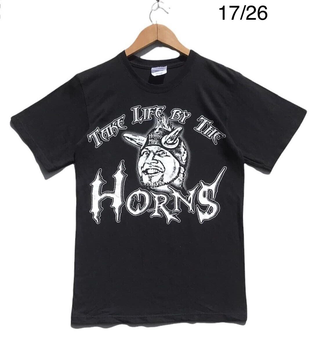 image of Vintage Take Life By The Horns in Black, Men's (Size Small)