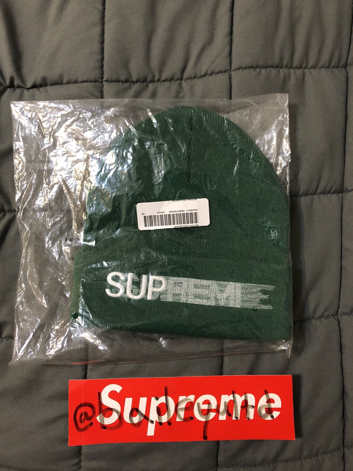 Supreme Supreme “Motion Logo Beanie” in Green - OS - Deadstock 🧢 Size ONE SIZE - 2 Thumbnail