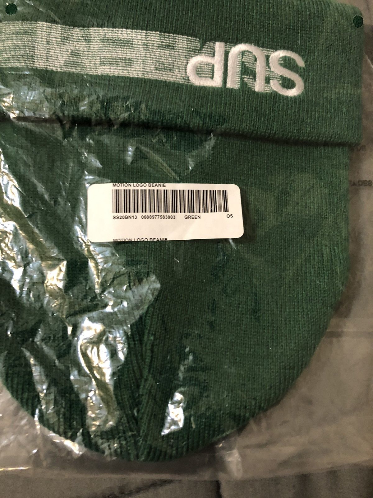 Supreme Supreme “Motion Logo Beanie” in Green - OS - Deadstock 🧢 Size ONE SIZE - 5 Thumbnail