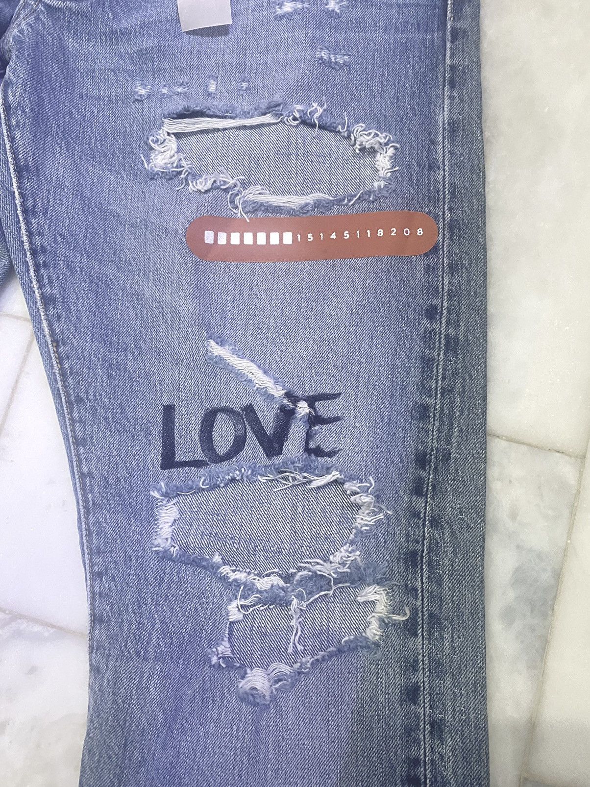 Visitor on Earth Rare New Visitor On Earth Destroyed Skinny Light Jeans Size US 32 / EU 48 - 5 Thumbnail