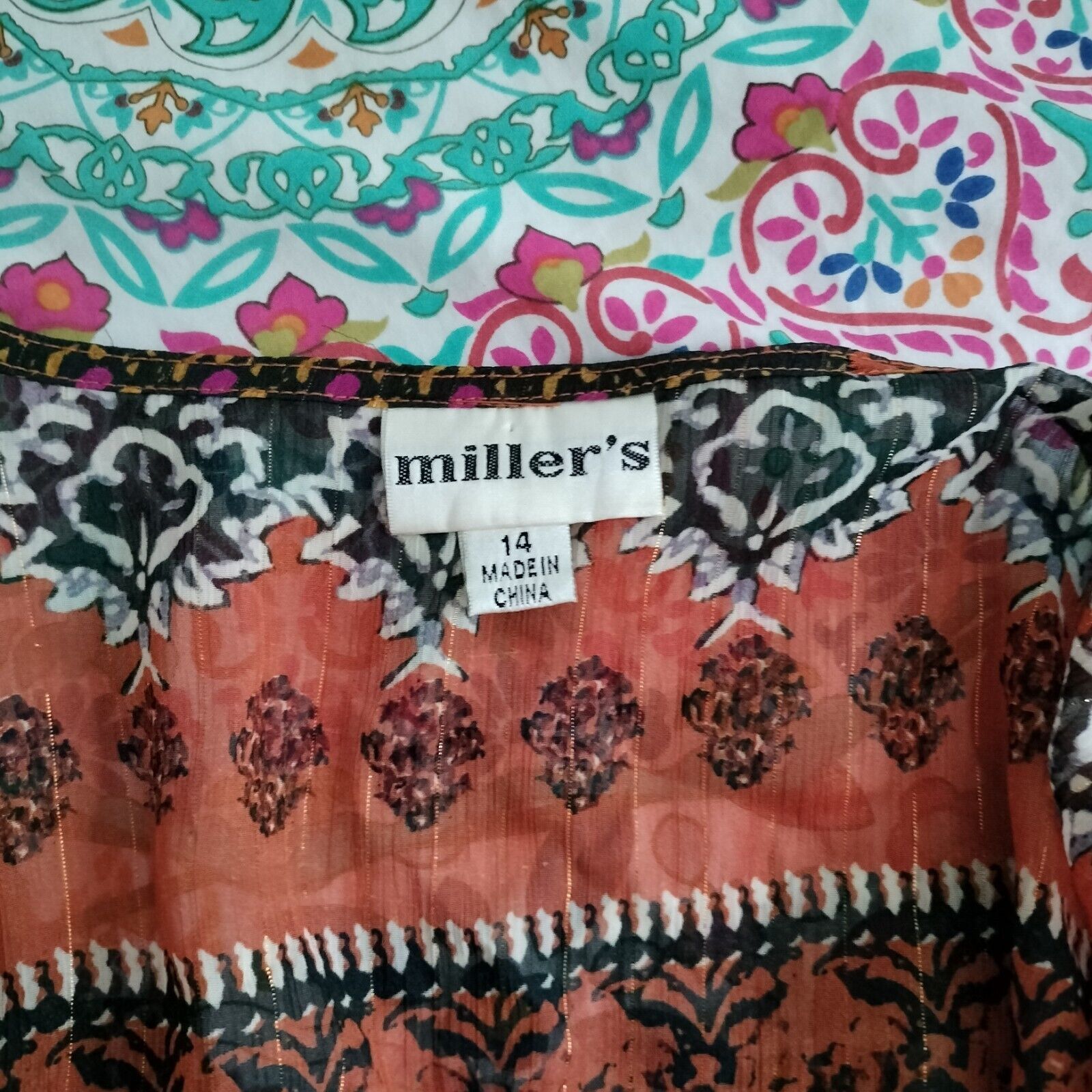 Vintage Vintage 80s 90s Top Blouse Metallic Beaded Embellished Size L / US 10 / IT 46 - 7 Thumbnail