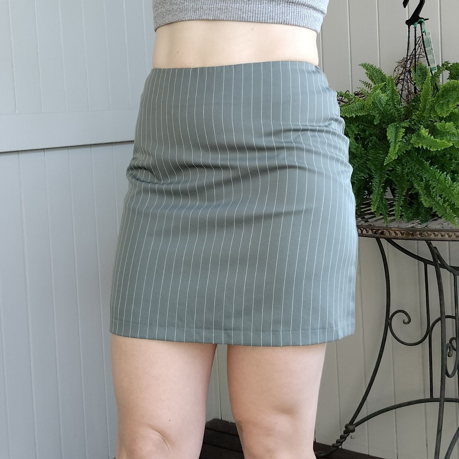 Other Dissh Skirt High Waist Mini A Line Pinstripe Schoolgirl NEW Size 28" / US 6 / IT 42 - 2 Thumbnail