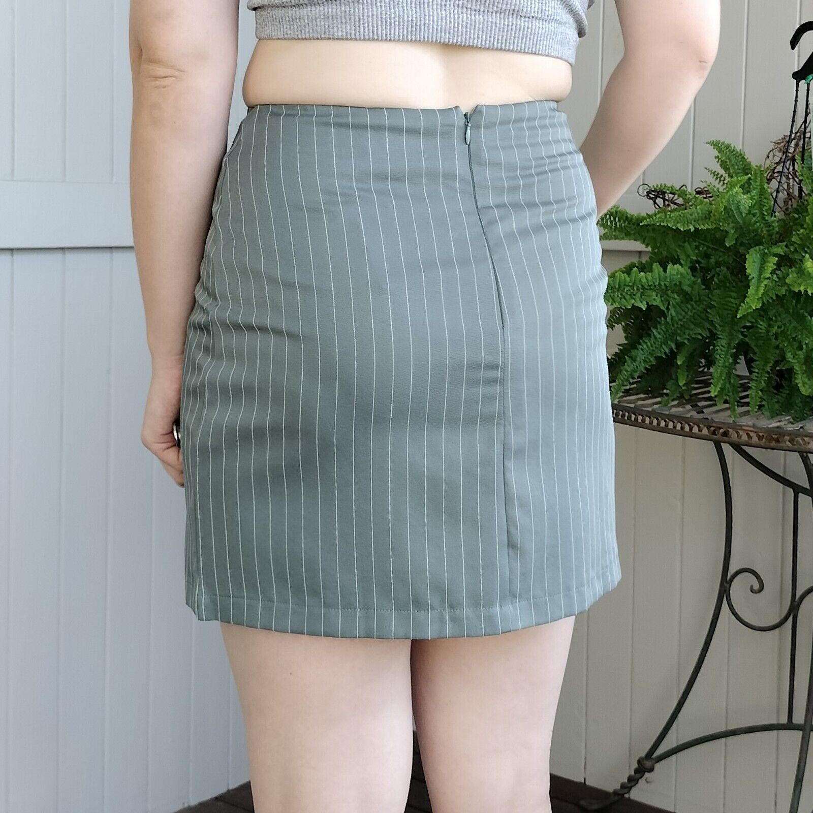 Other Dissh Skirt High Waist Mini A Line Pinstripe Schoolgirl NEW Size 28" / US 6 / IT 42 - 5 Thumbnail