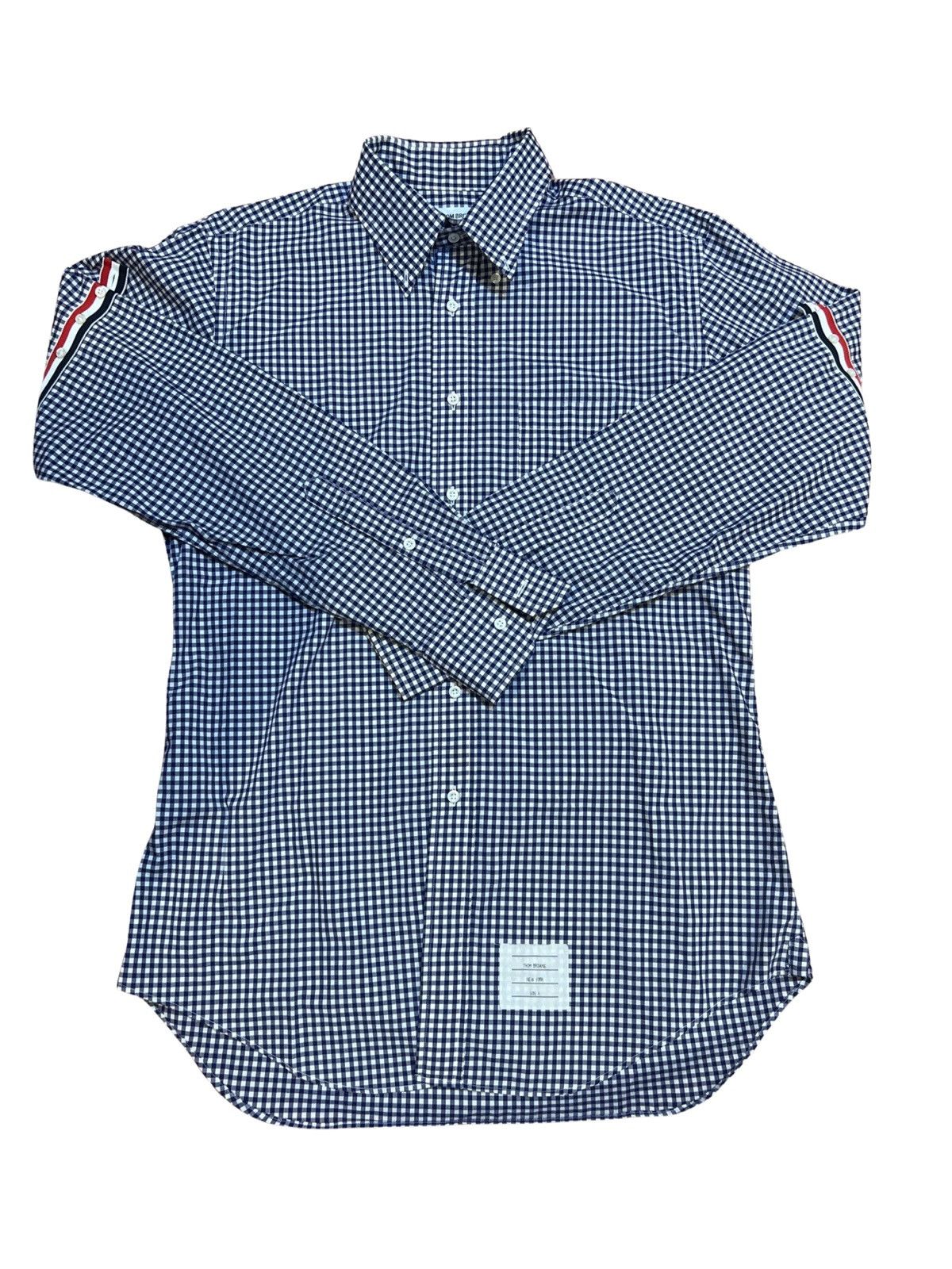 Thom Browne THOM BROWNE CHECKERED ARM GROSS GRAIN SHIRT Size US XL / EU 56 / 4 - 1 Thumbnail