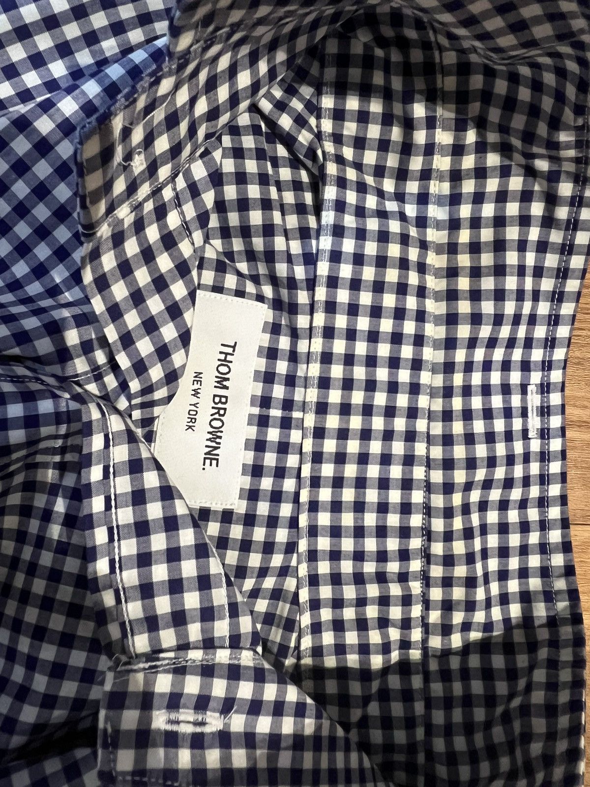 Thom Browne THOM BROWNE CHECKERED ARM GROSS GRAIN SHIRT Size US XL / EU 56 / 4 - 7 Thumbnail