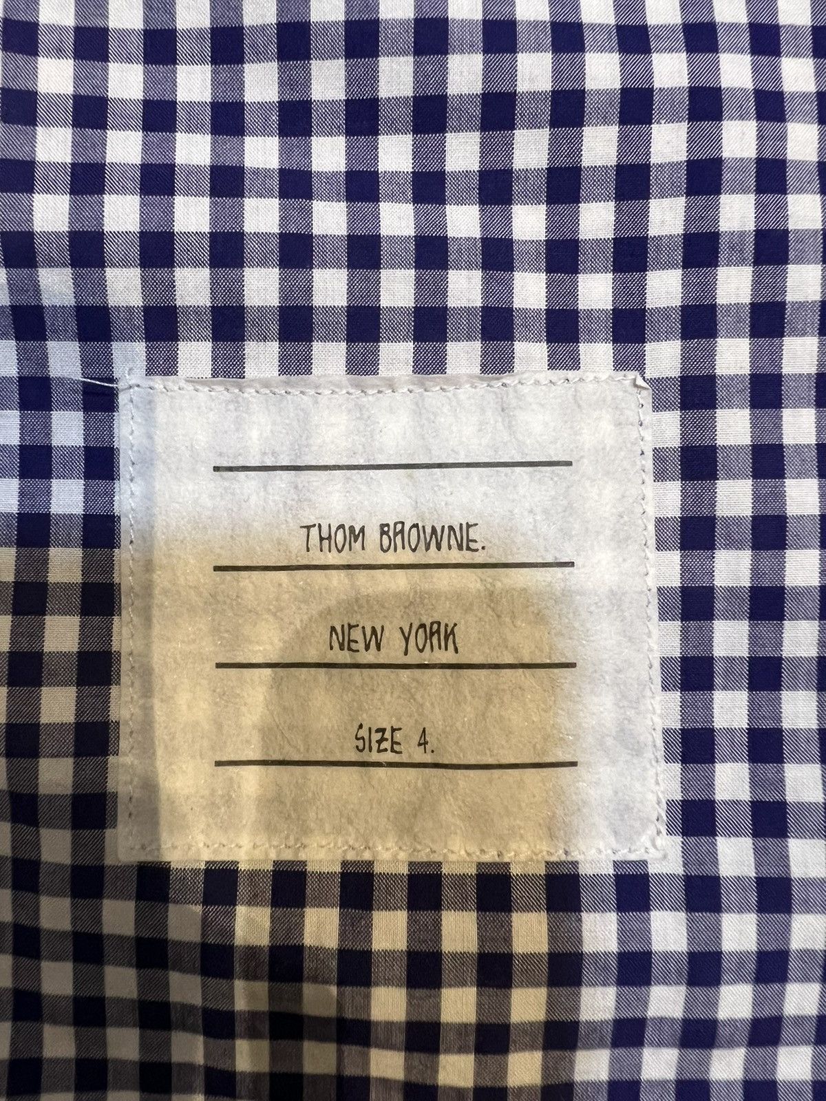 Thom Browne THOM BROWNE CHECKERED ARM GROSS GRAIN SHIRT Size US XL / EU 56 / 4 - 4 Thumbnail