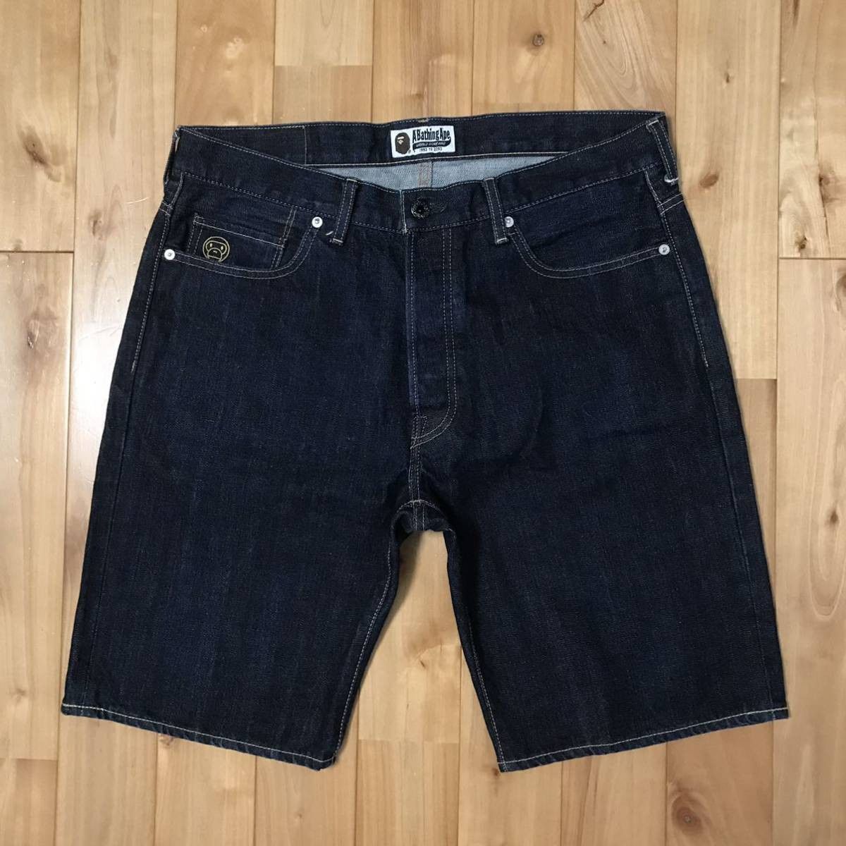 Bape BAPE milo embroidery denim shorts a bathing ape ★size L Size US 34 / EU 50 - 2 Thumbnail