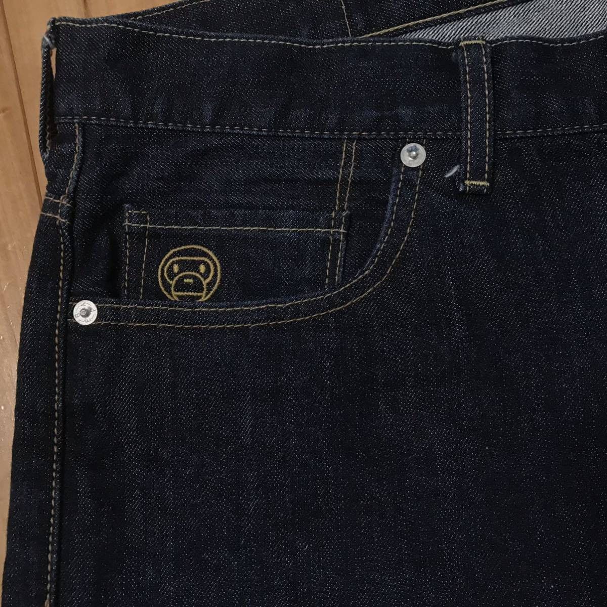 Bape BAPE milo embroidery denim shorts a bathing ape ★size L Size US 34 / EU 50 - 5 Thumbnail