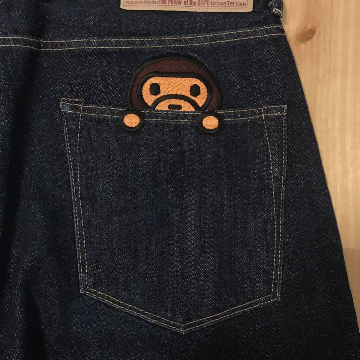 Bape BAPE milo embroidery denim shorts a bathing ape ★size L Size US 34 / EU 50 - 3 Thumbnail