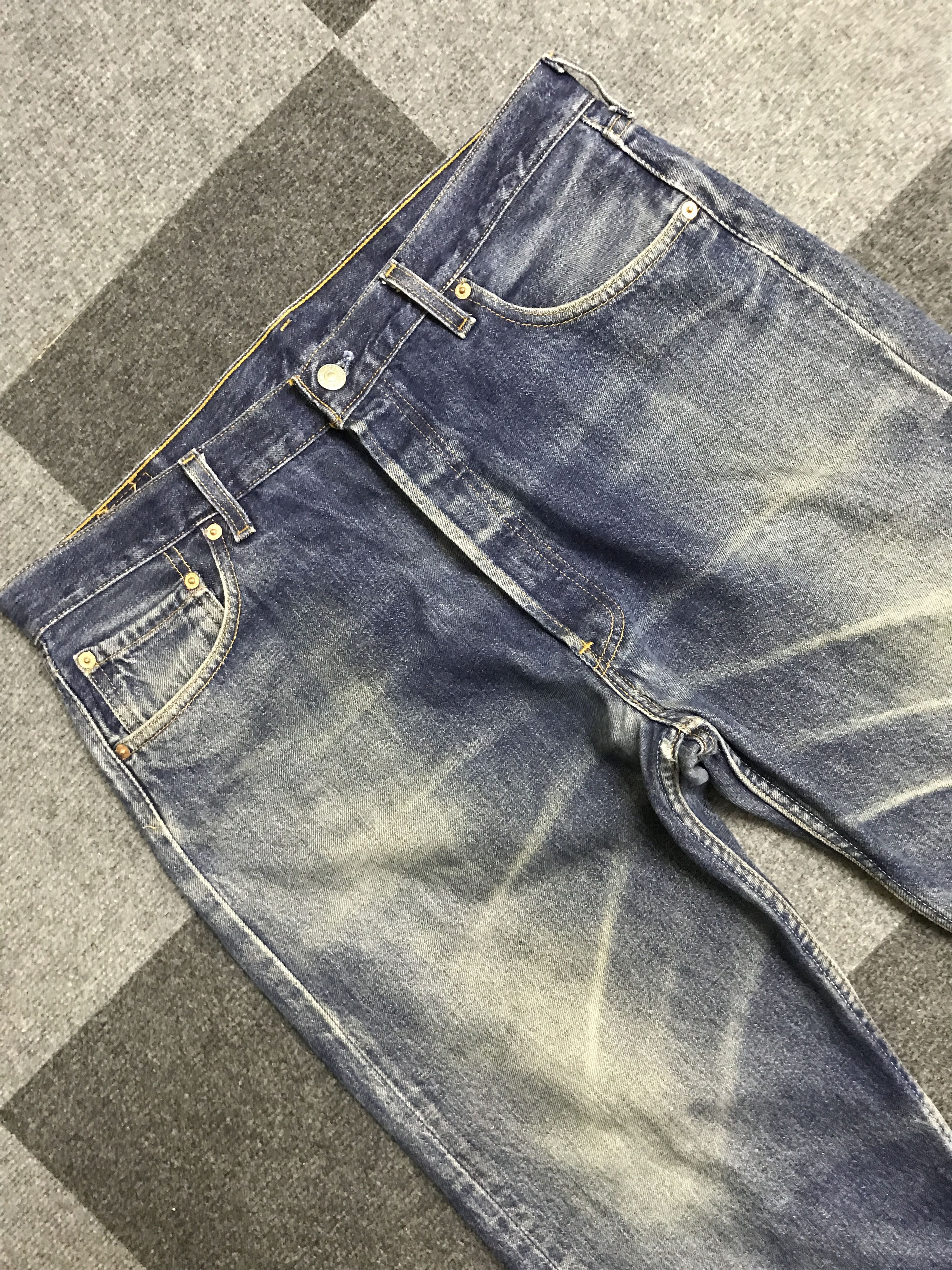 Levi's VL176- Vintage Levis 501 Blue Wash Jeans Size US 35 - 2 Thumbnail