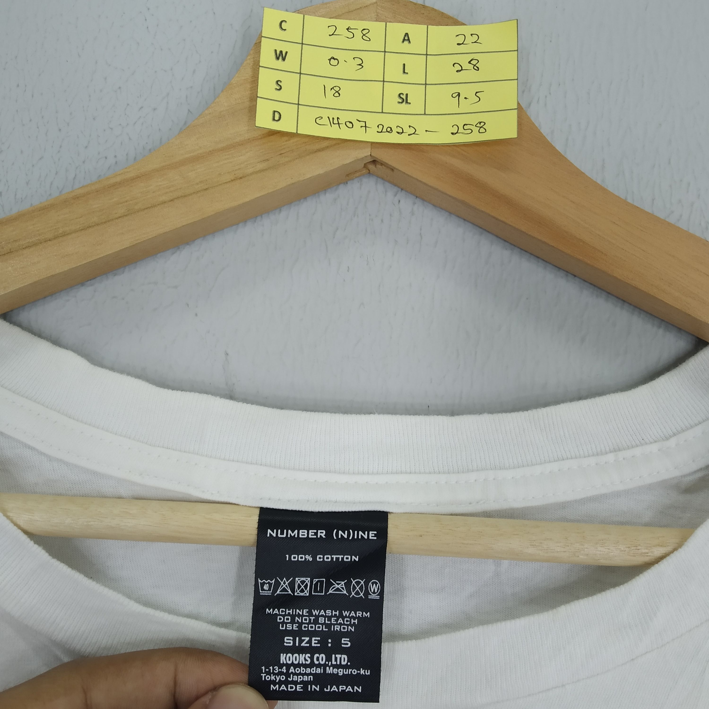 Japanese Brand Rare!! Number (N)ine Japan Number Logo T-shirt Size US L / EU 52-54 / 3 - 7 Thumbnail