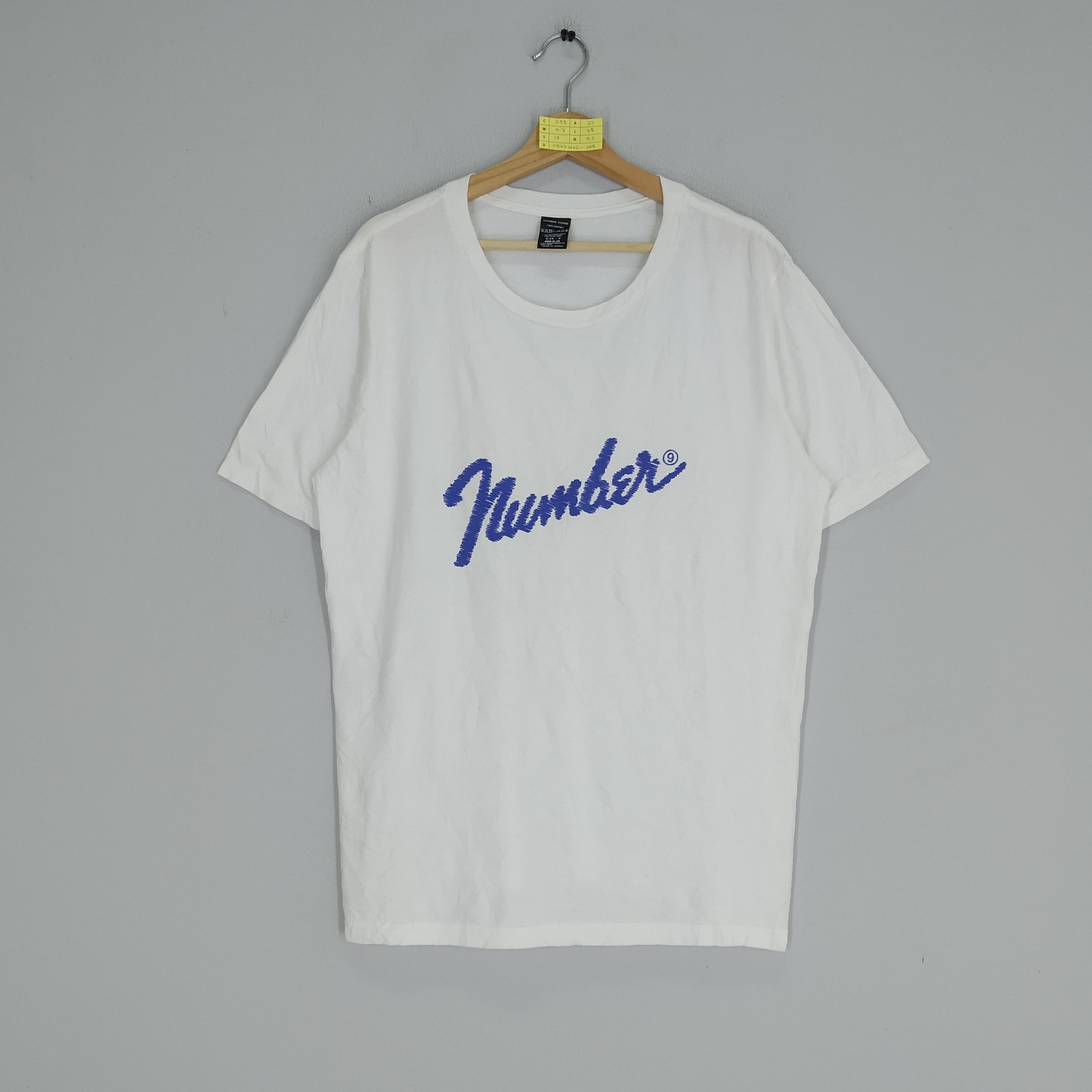 Japanese Brand Rare!! Number (N)ine Japan Number Logo T-shirt Size US L / EU 52-54 / 3 - 1 Thumbnail