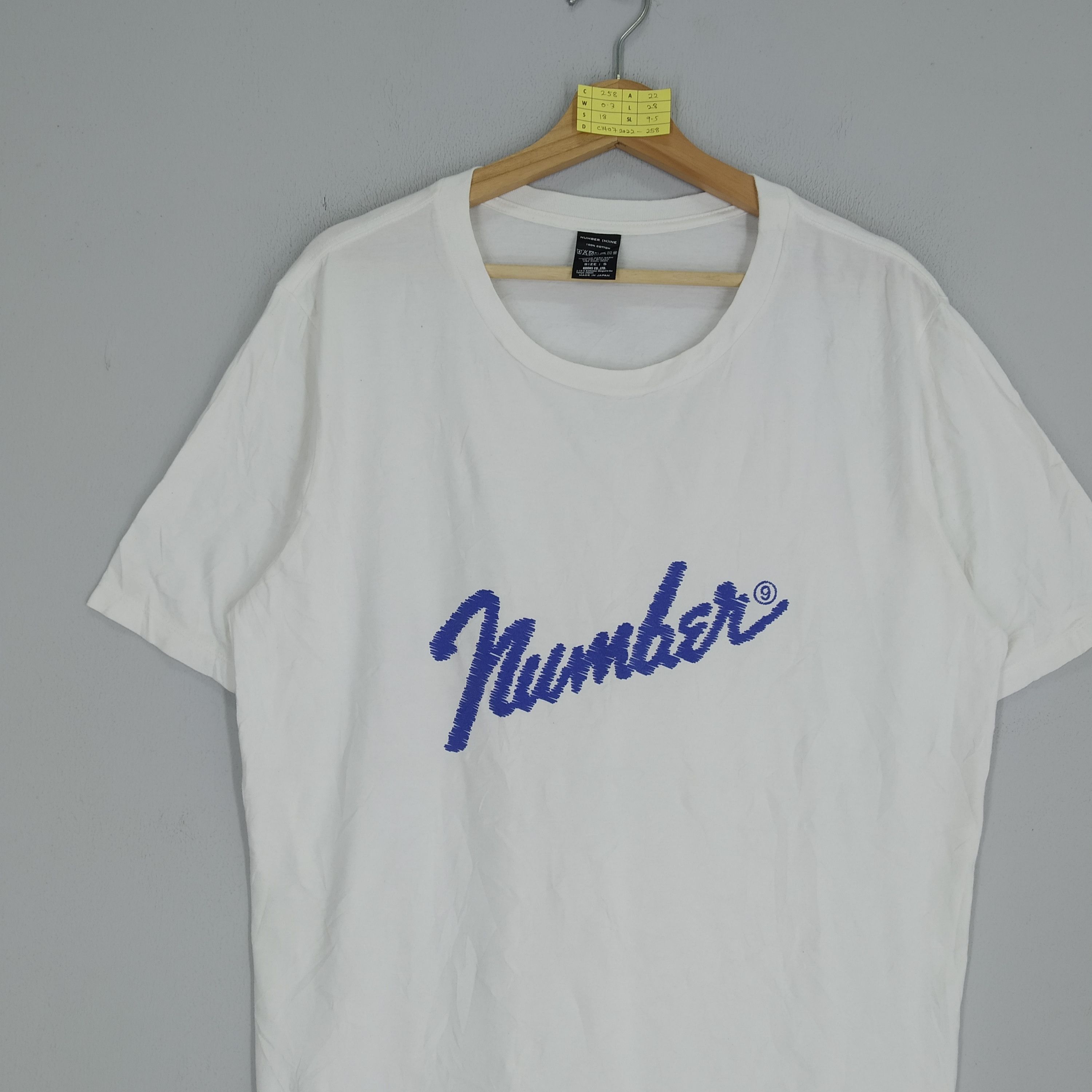 Japanese Brand Rare!! Number (N)ine Japan Number Logo T-shirt Size US L / EU 52-54 / 3 - 3 Thumbnail