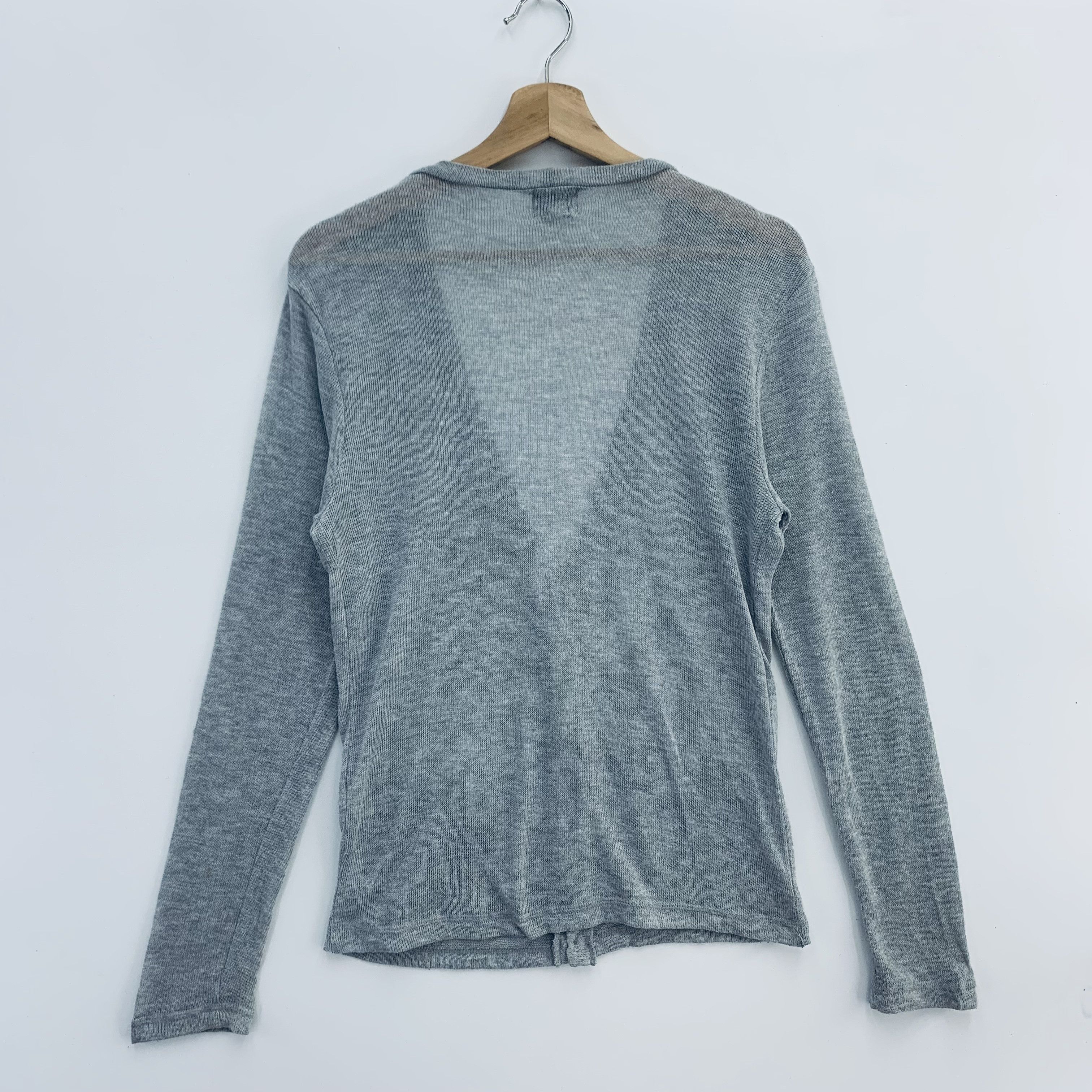 Japanese Brand Takeo Kikuchi Grey Cardigan Size S / US 4 / IT 40 - 3 Thumbnail