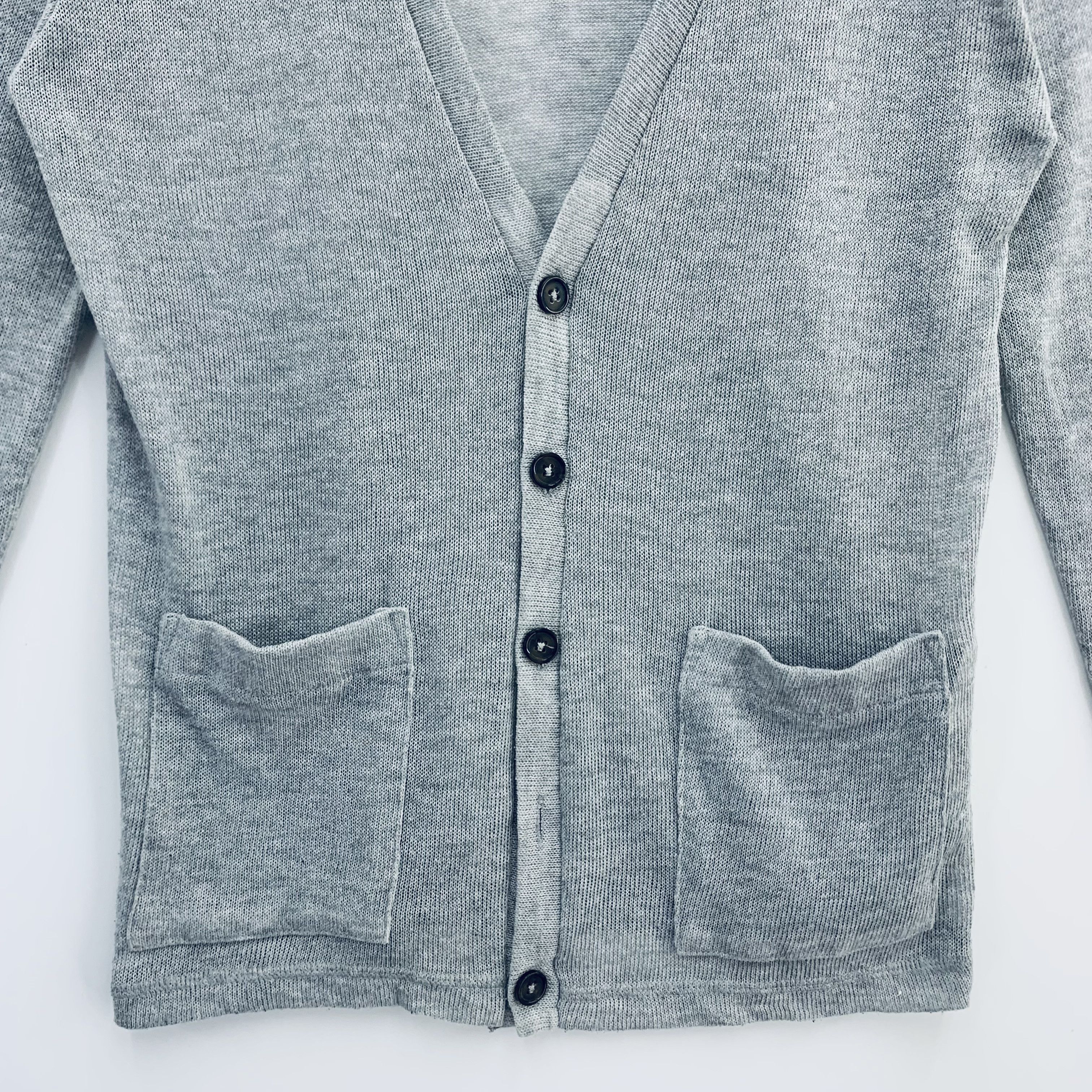 Japanese Brand Takeo Kikuchi Grey Cardigan Size S / US 4 / IT 40 - 2 Thumbnail