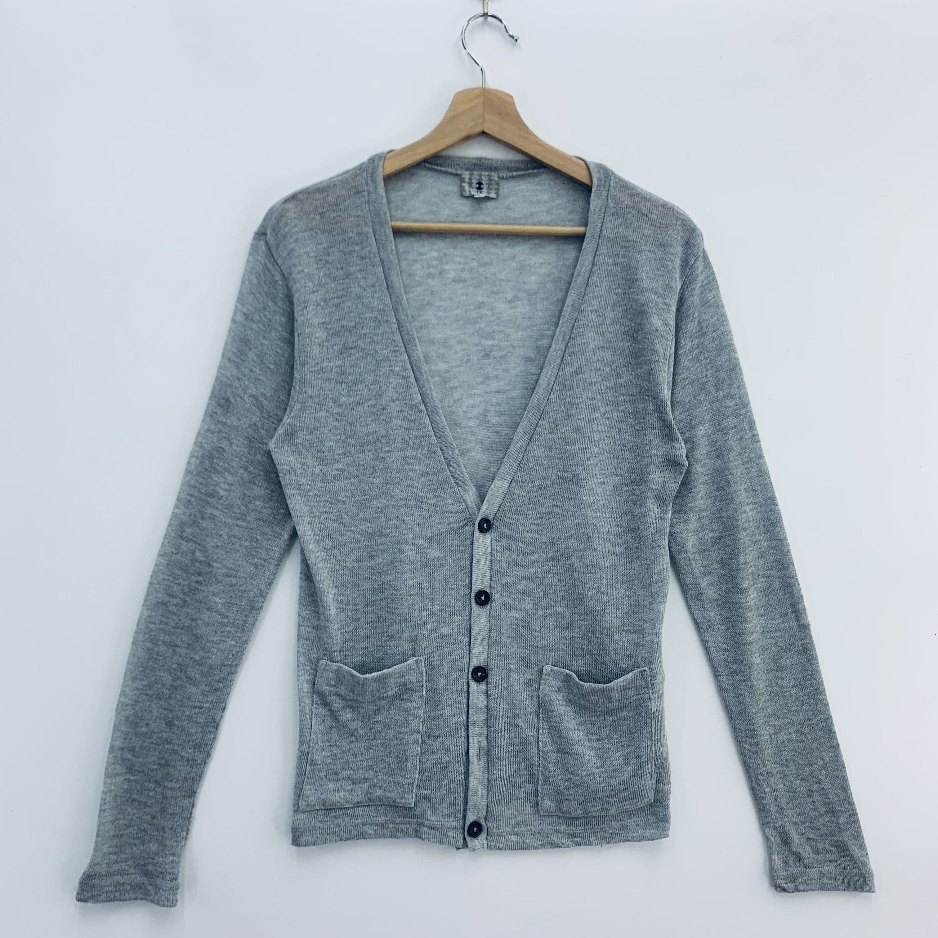 Japanese Brand Takeo Kikuchi Grey Cardigan Size S / US 4 / IT 40 - 1 Thumbnail