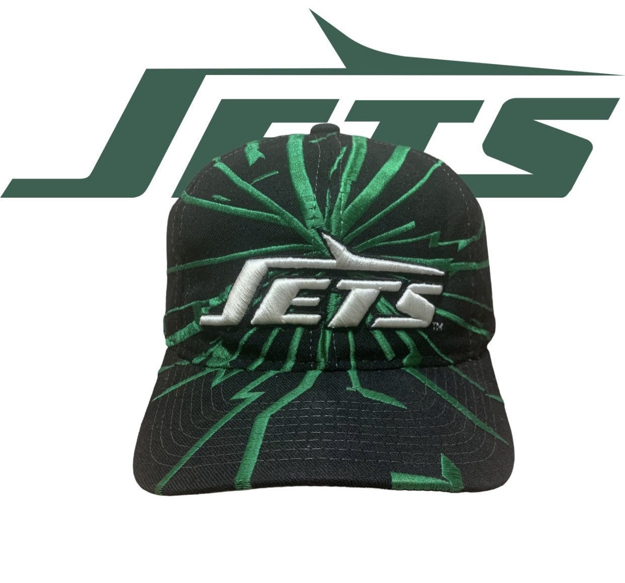 Vintage RARE New York Jets Starter Black Dome Collision Hat Cap