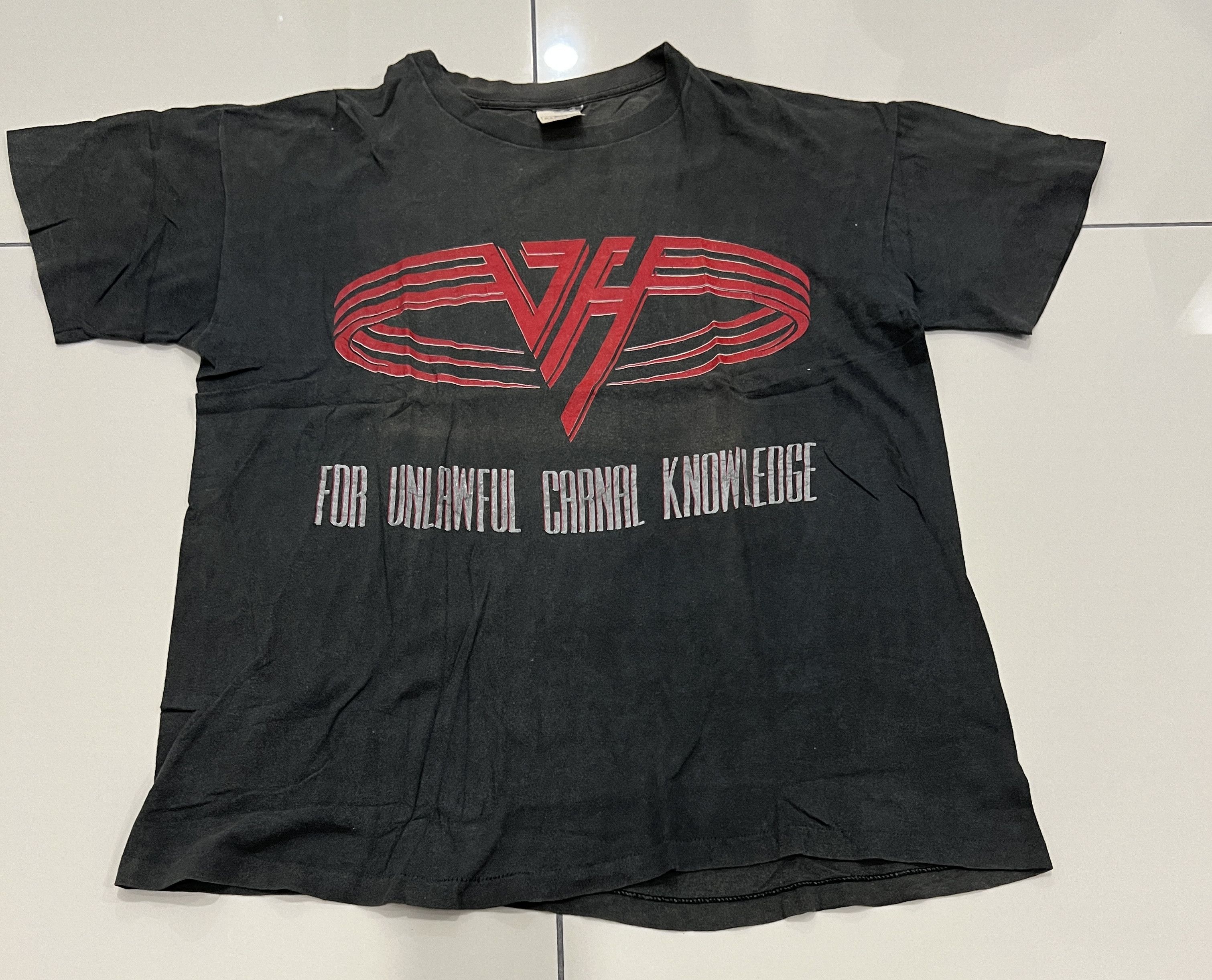 Vintage Van Halen Band Live Tour Shirt For Unlawful Carnal Knowledge shops 1991 Tee