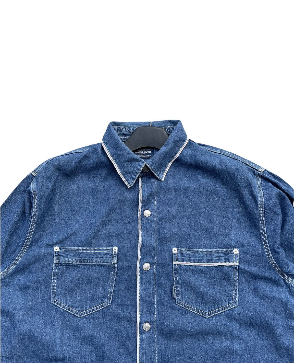 Japanese Brand Kearney House Denim Selvedge Shirt Size US XL / EU 56 / 4 - 4 Thumbnail