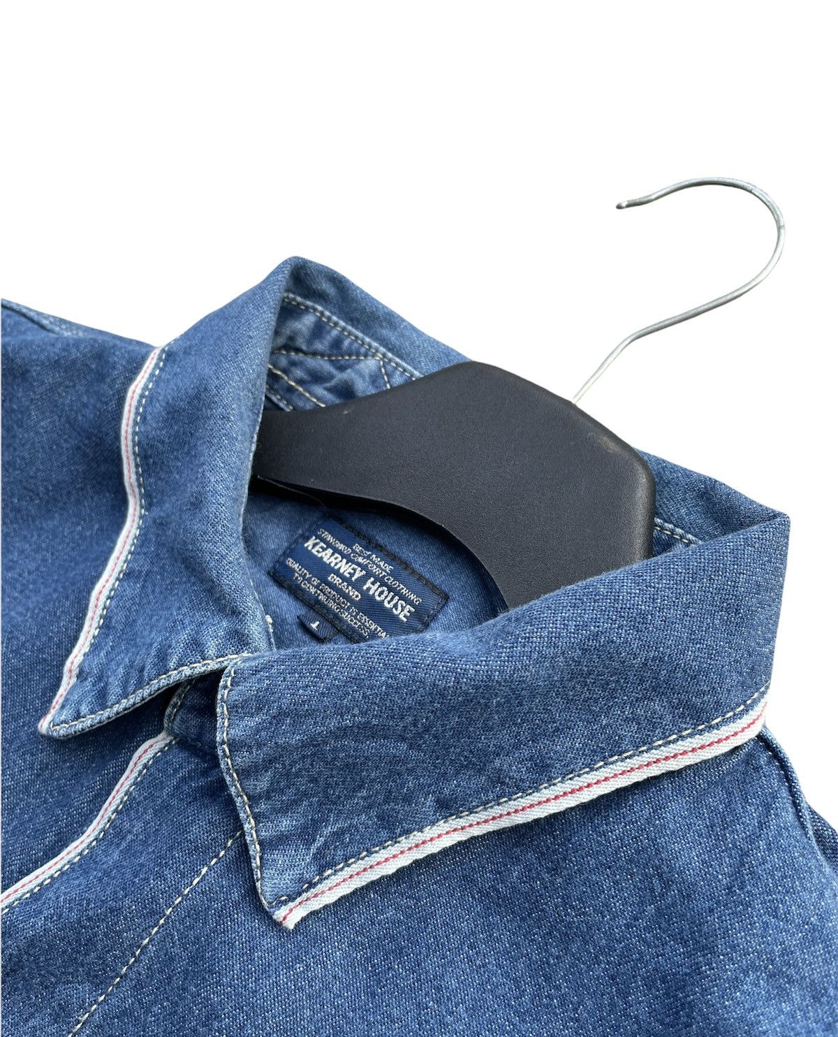 Japanese Brand Kearney House Denim Selvedge Shirt Size US XL / EU 56 / 4 - 7 Thumbnail
