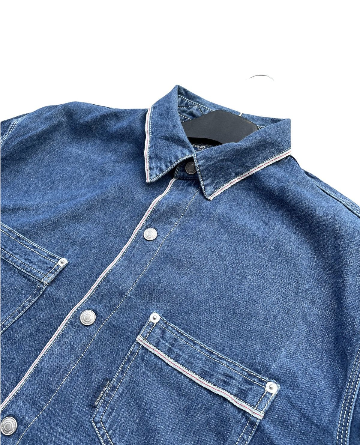 Japanese Brand Kearney House Denim Selvedge Shirt Size US XL / EU 56 / 4 - 5 Thumbnail
