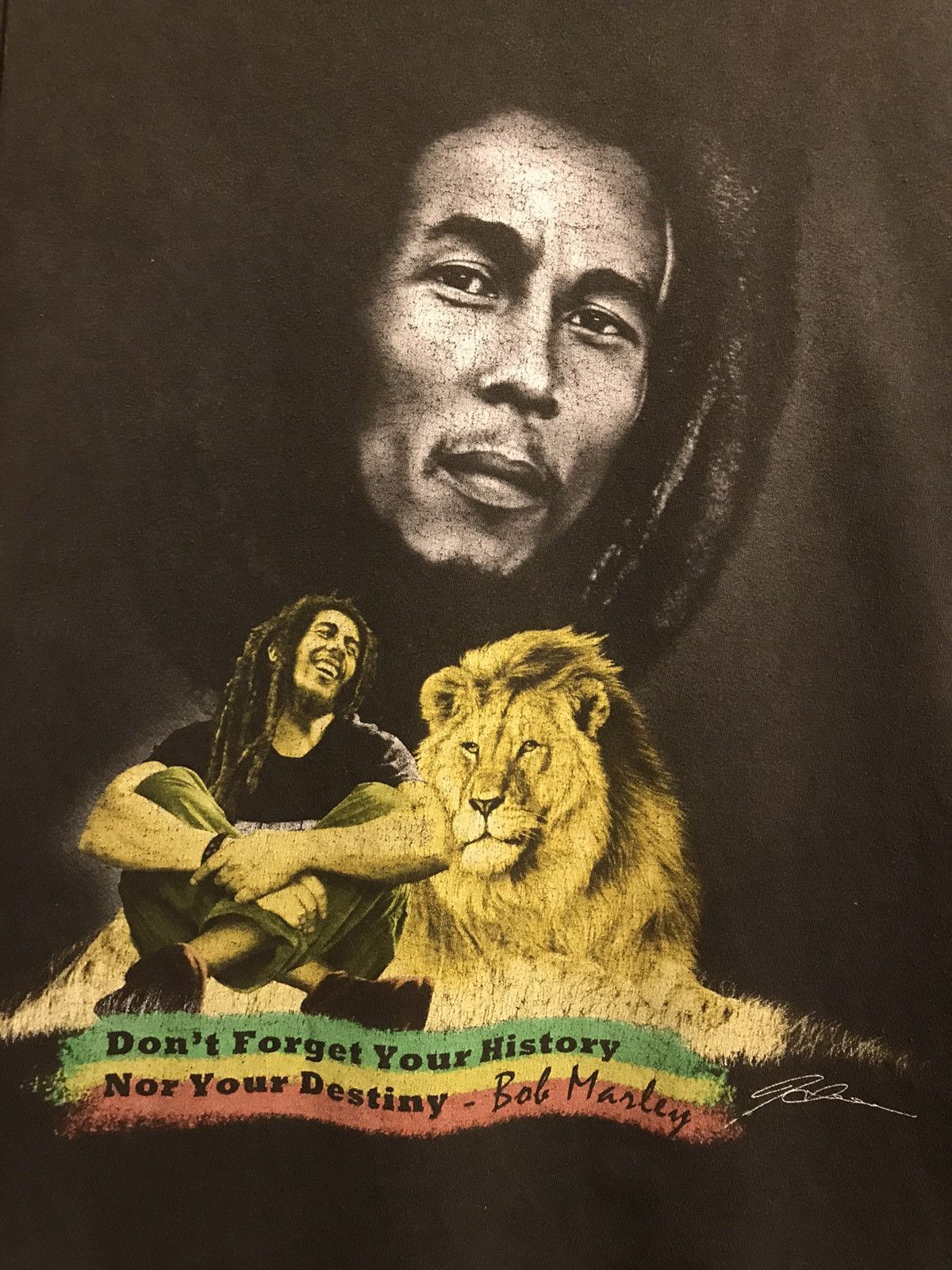 Band Tees × Bob Marley × Vintage Vintage Bob Marley streetwear band tee Size US L / EU 52-54 / 3 - 3 Thumbnail