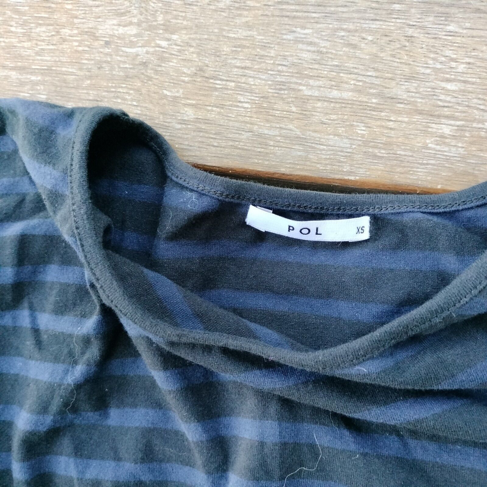 Designer POL Clothing Dress Knit Mini Striped Jersey Drawstring Egirl Size XS / US 0-2 / IT 36-38 - 8 Thumbnail