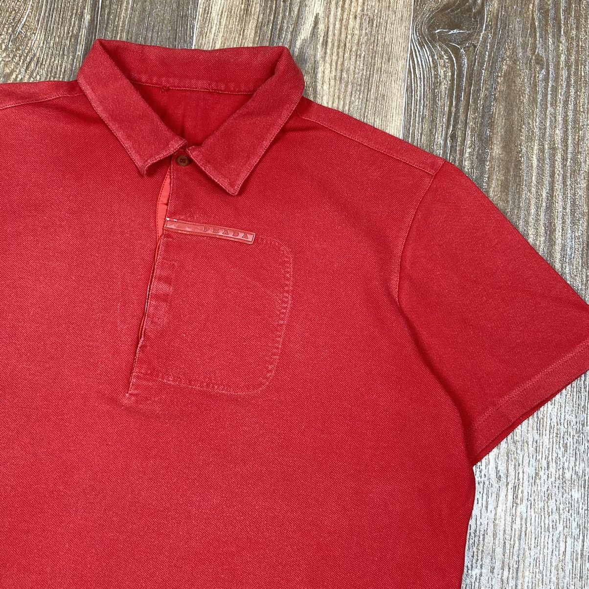 Prada Vintage Prada red tab polo shirt Size US L / EU 52-54 / 3 - 2 Thumbnail